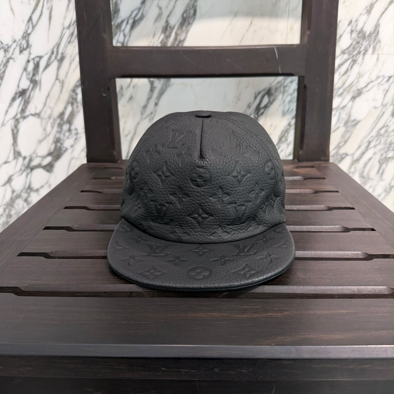 LOUIS VUITTON 2019SS Monogram Quill 1.0 Leather Cap MP2320 Size TU ルイヴィトン キャスケット・モノグラム クイル 1.0 レザーキャップ サイズTU