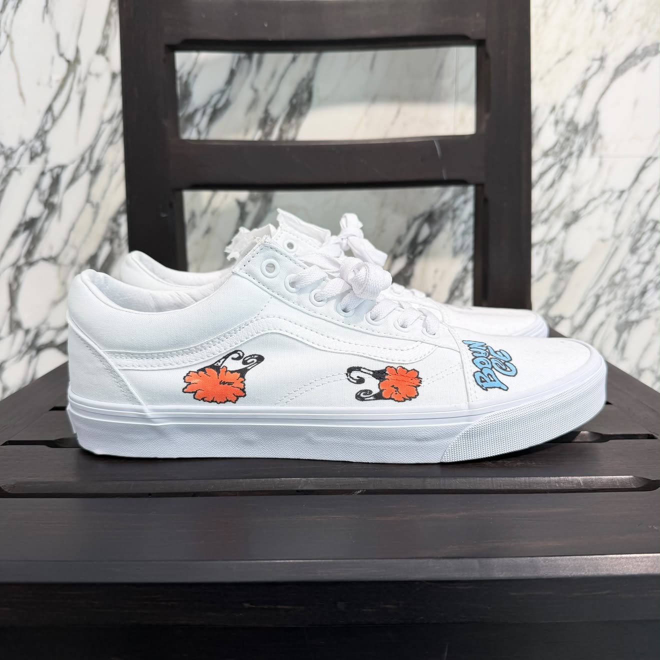 VANS ×  MATTY BOY Old School Hand Painted Custom Low Top Sneakers Size US12 (約30.0cm) バンズ ×マティボーイ オールド スクール ハンドペイントカスタム ローカットスニーカー サイズUS12 (約30.0cm)