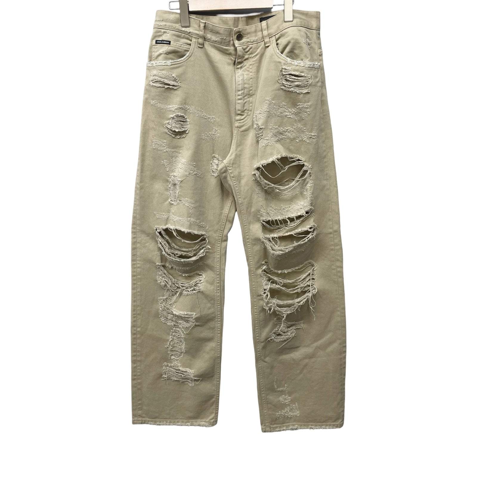 DOLCE＆GABBANA Distressed Loose Fit Denim Pants GWVNXD G8EW3 Size 48