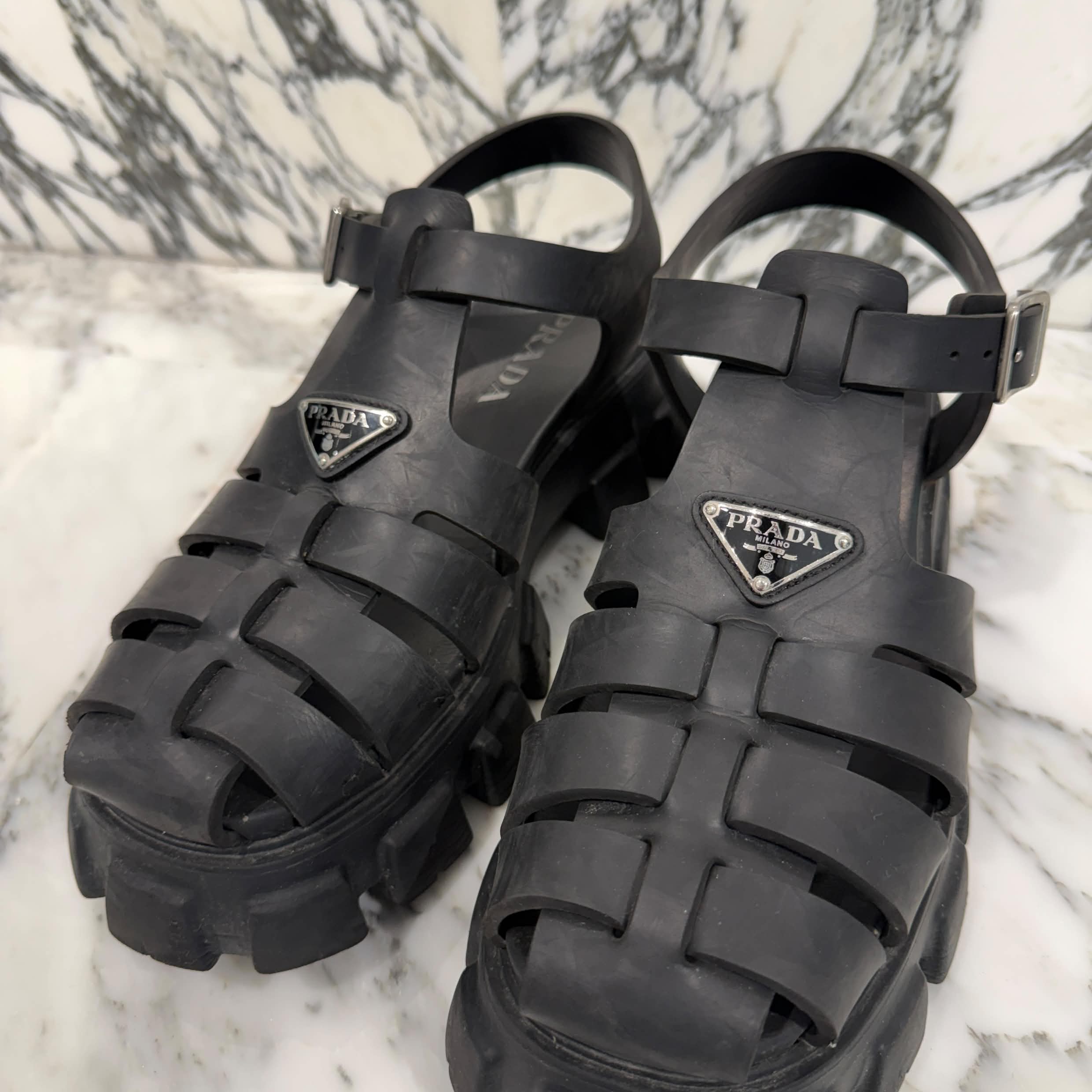 PRADA 2022SS Monolith Rubber Sandals 2X3083_3LKK_F0002 Size 9(約28.0cm) プラダ モノリス ラバーサンダル サイズ9(約28.0cm)