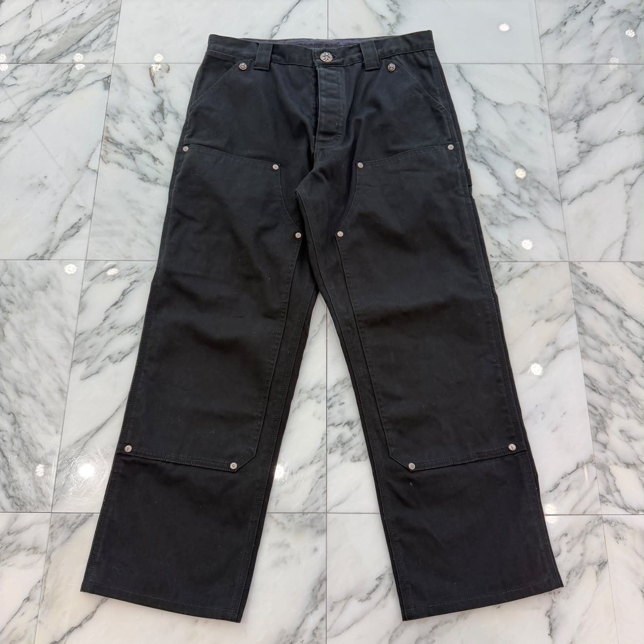 CHROME HEARTS Carpenter Cross Ball Button Denim Pants Size 32 クロムハーツ カーペンター クロスボールボタン デニムパンツ サイズ32