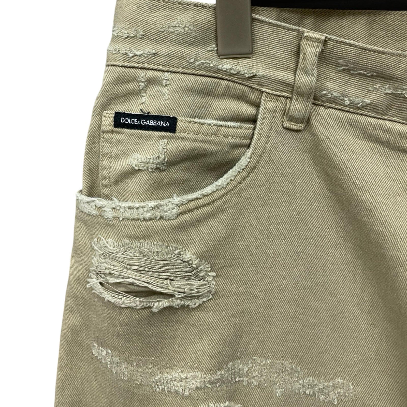 DOLCE＆GABBANA Distressed Loose Fit Denim Pants GWVNXD G8EW3 Size 48