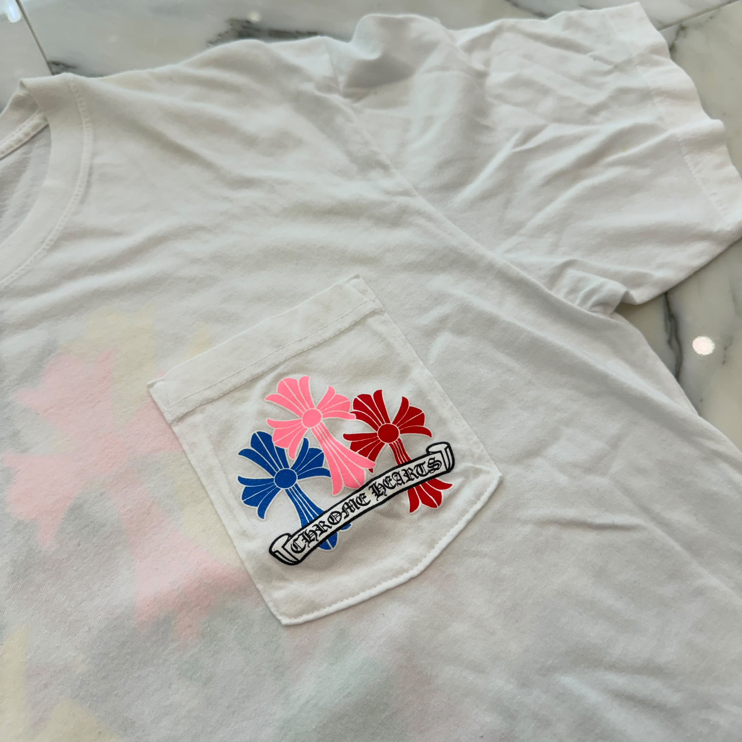 CHROME HEARTS 2021SS MLTCOL CEM CRS Tee Size L クロムハーツ マルチカラー セメタリークロス Tシャツ サイズL