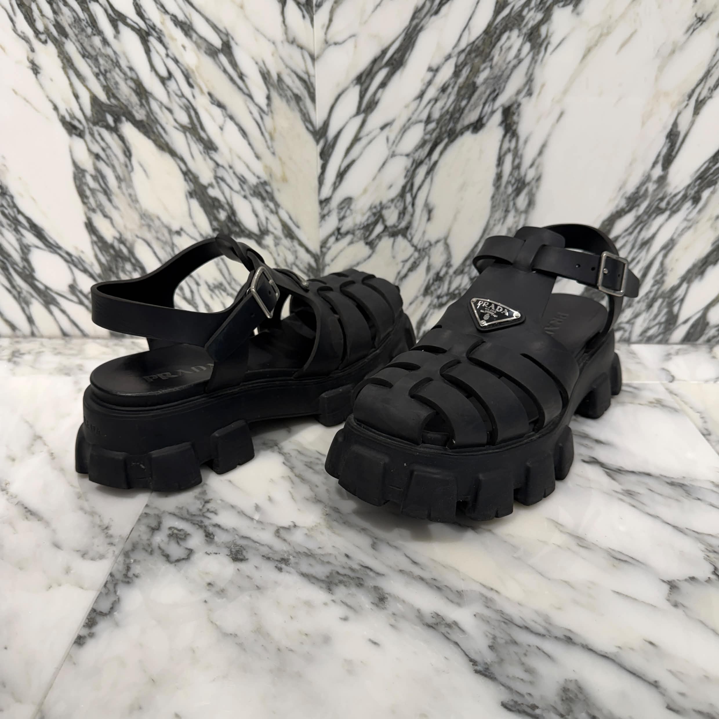 PRADA 2022SS Monolith Rubber Sandals 2X3083_3LKK_F0002 Size 9(約28.0cm) プラダ モノリス ラバーサンダル サイズ9(約28.0cm)