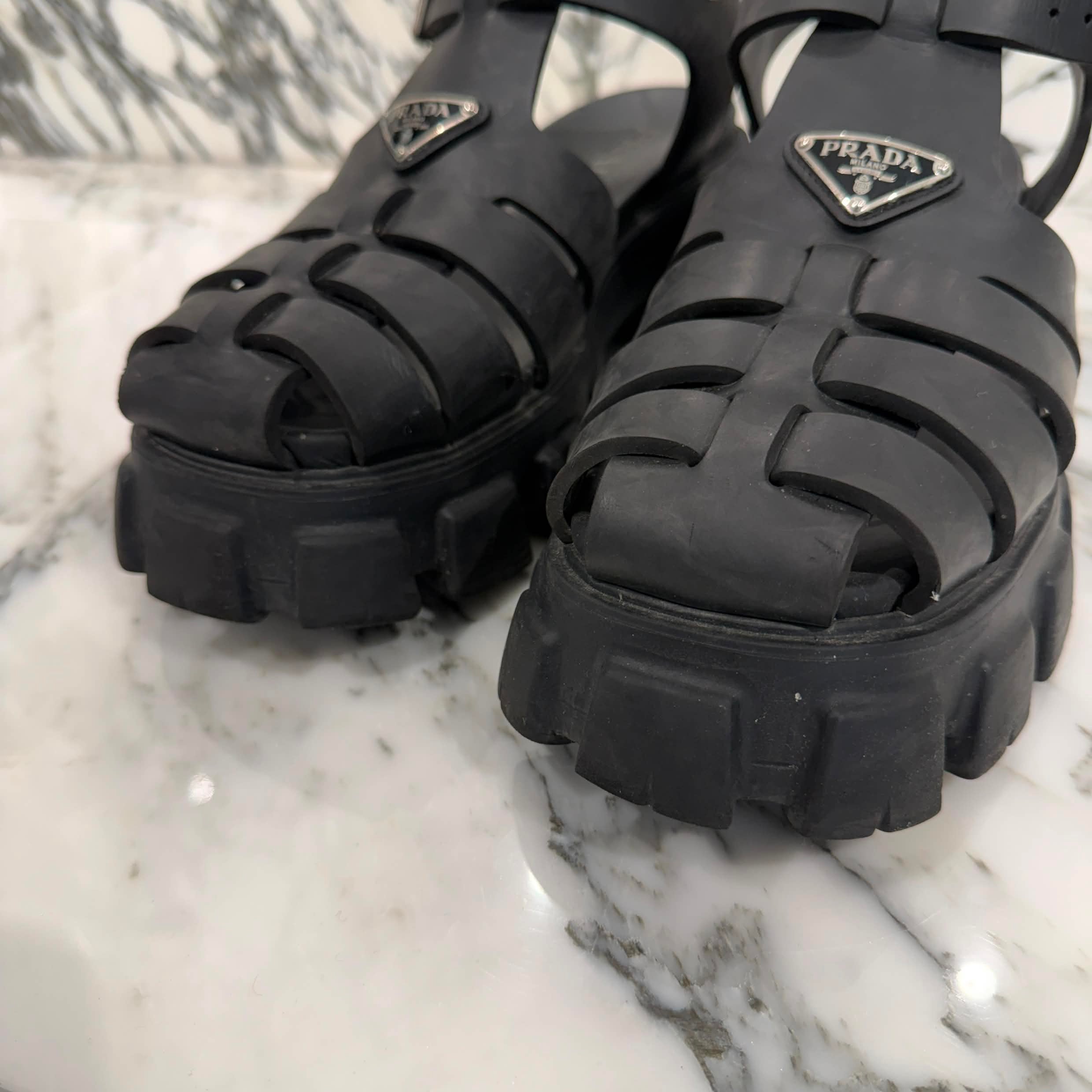 PRADA 2022SS Monolith Rubber Sandals 2X3083_3LKK_F0002 Size 9(約28.0cm) プラダ モノリス ラバーサンダル サイズ9(約28.0cm)