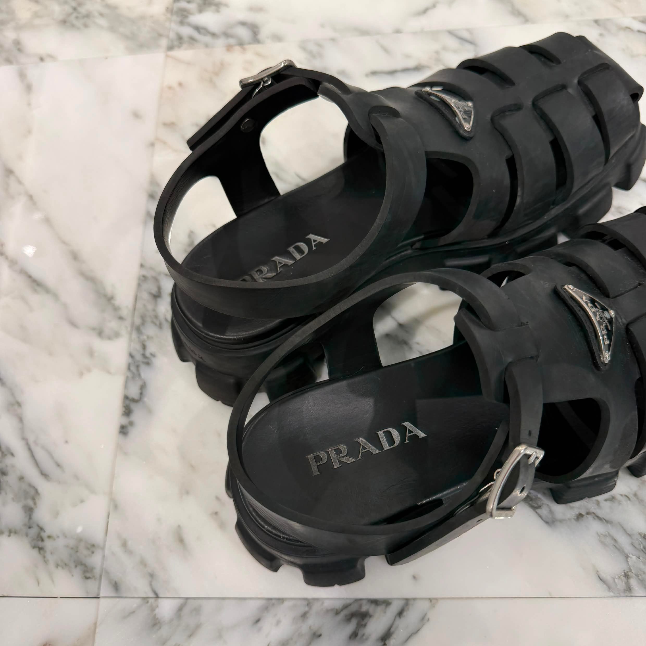 PRADA 2022SS Monolith Rubber Sandals 2X3083_3LKK_F0002 Size 9(約28.0cm) プラダ モノリス ラバーサンダル サイズ9(約28.0cm)