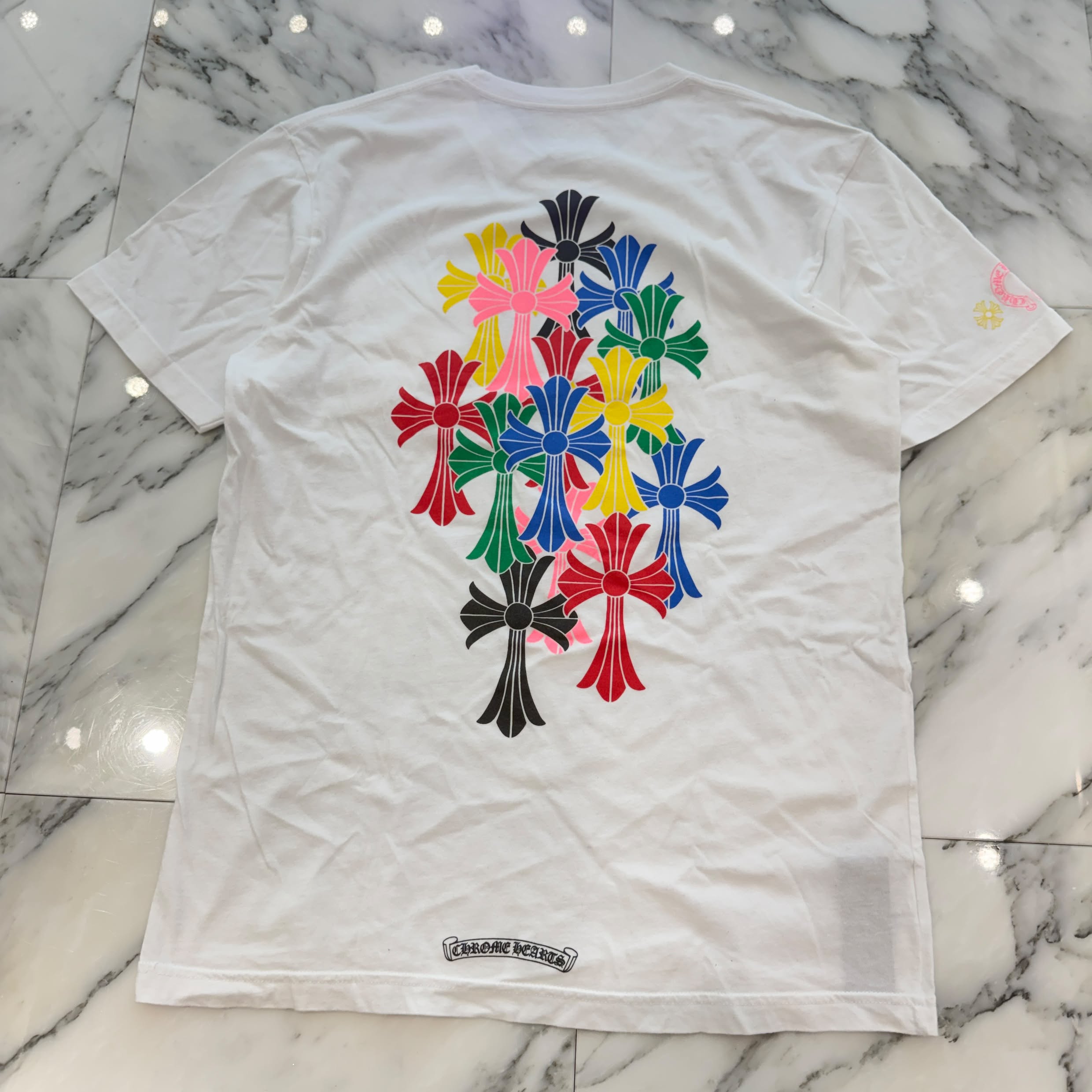 CHROME HEARTS 2021SS MLTCOL CEM CRS Tee Size L クロムハーツ マルチカラー セメタリークロス Tシャツ サイズL