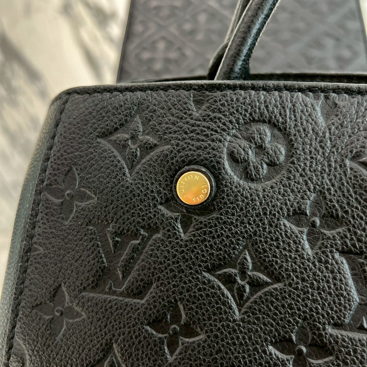 LOUIS VUITTON Monogram Empreinte MONTAIGNE BB Hand Bag M41053 ルイヴィトン モノグラムアンプラント モンテーニュ BB ハンドバッグ