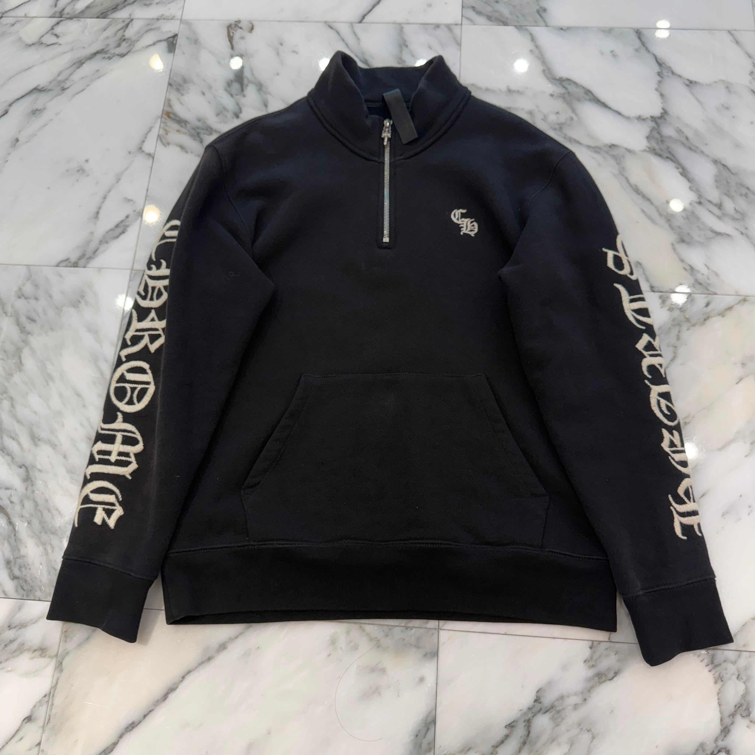 CHROME HEARTS Y NOT SLO RIDE Half Zip Sweat Shirt Size S クロムハーツ ワイノット スローライド ハーフジップ スウェットシャツ サイズS
