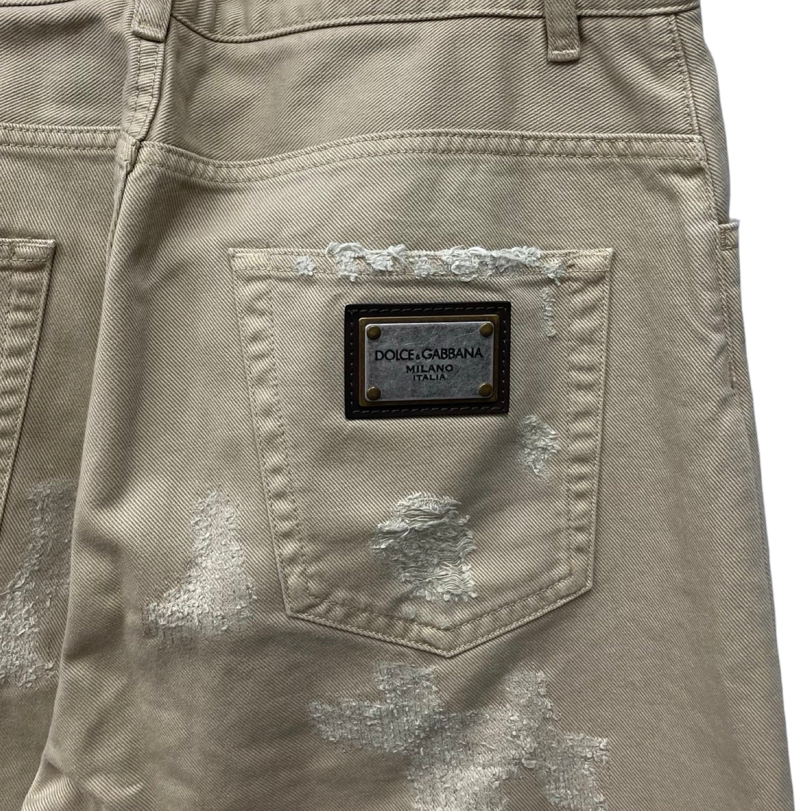 DOLCE＆GABBANA Distressed Loose Fit Denim Pants GWVNXD G8EW3 Size 48