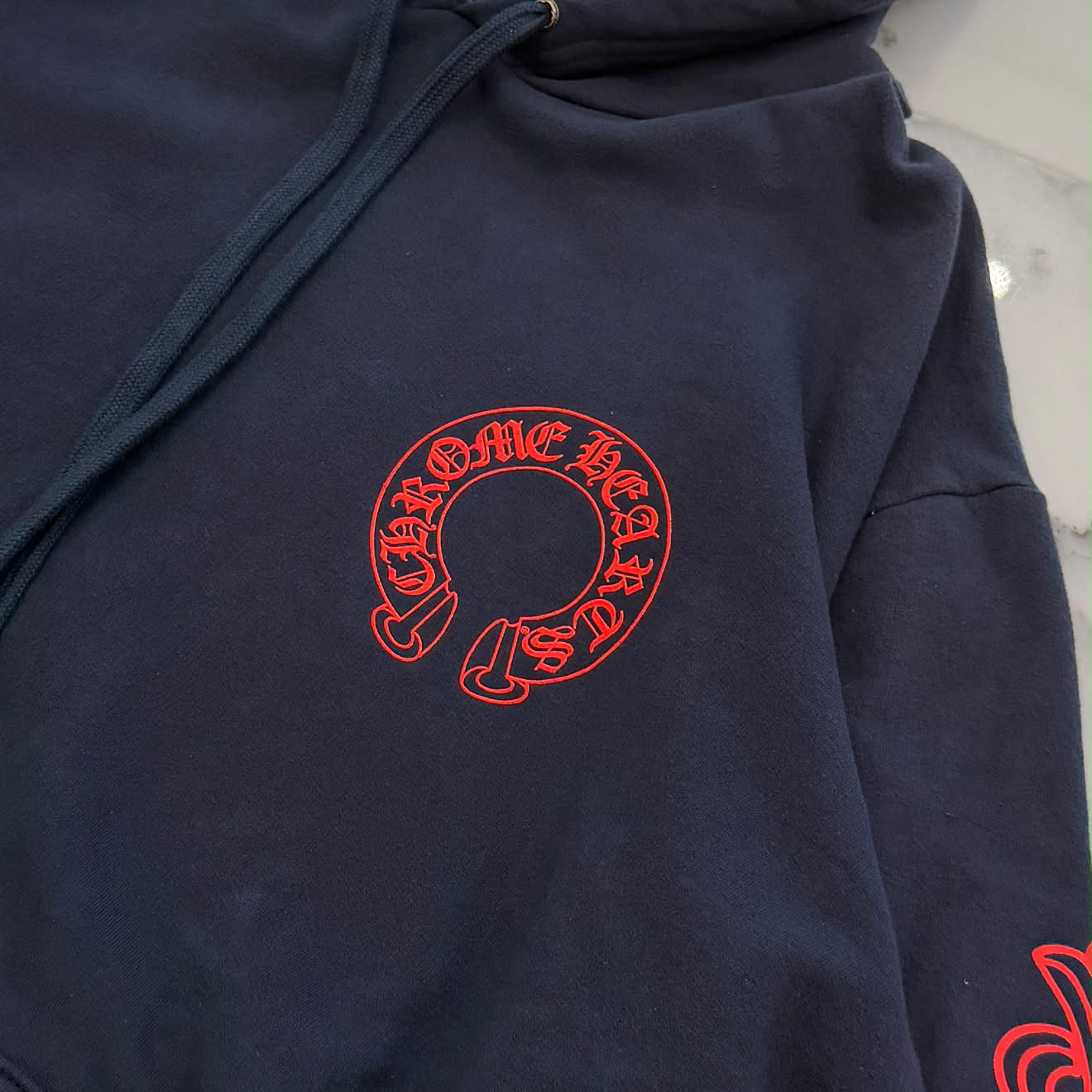 CHROME HEARTS 2025SS Floral Cross Horseshoe Pullover Hoodie Size XL クロムハーツ フローラルクロス ホースシュー プルオーバーフーディーサイズXL
