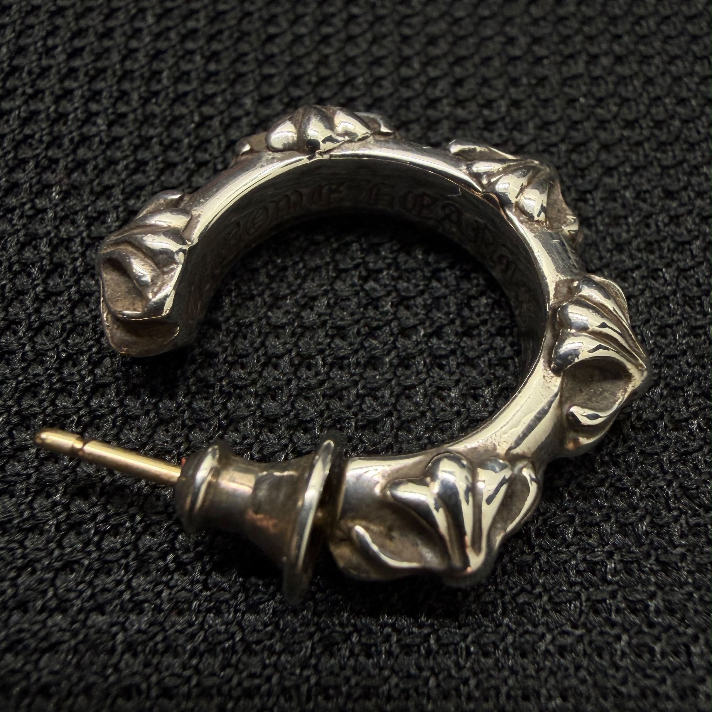 CHROME HEARTS CH CROSS HOOP Earring クロムハーツ CHクロス フープ イヤリング ピアス