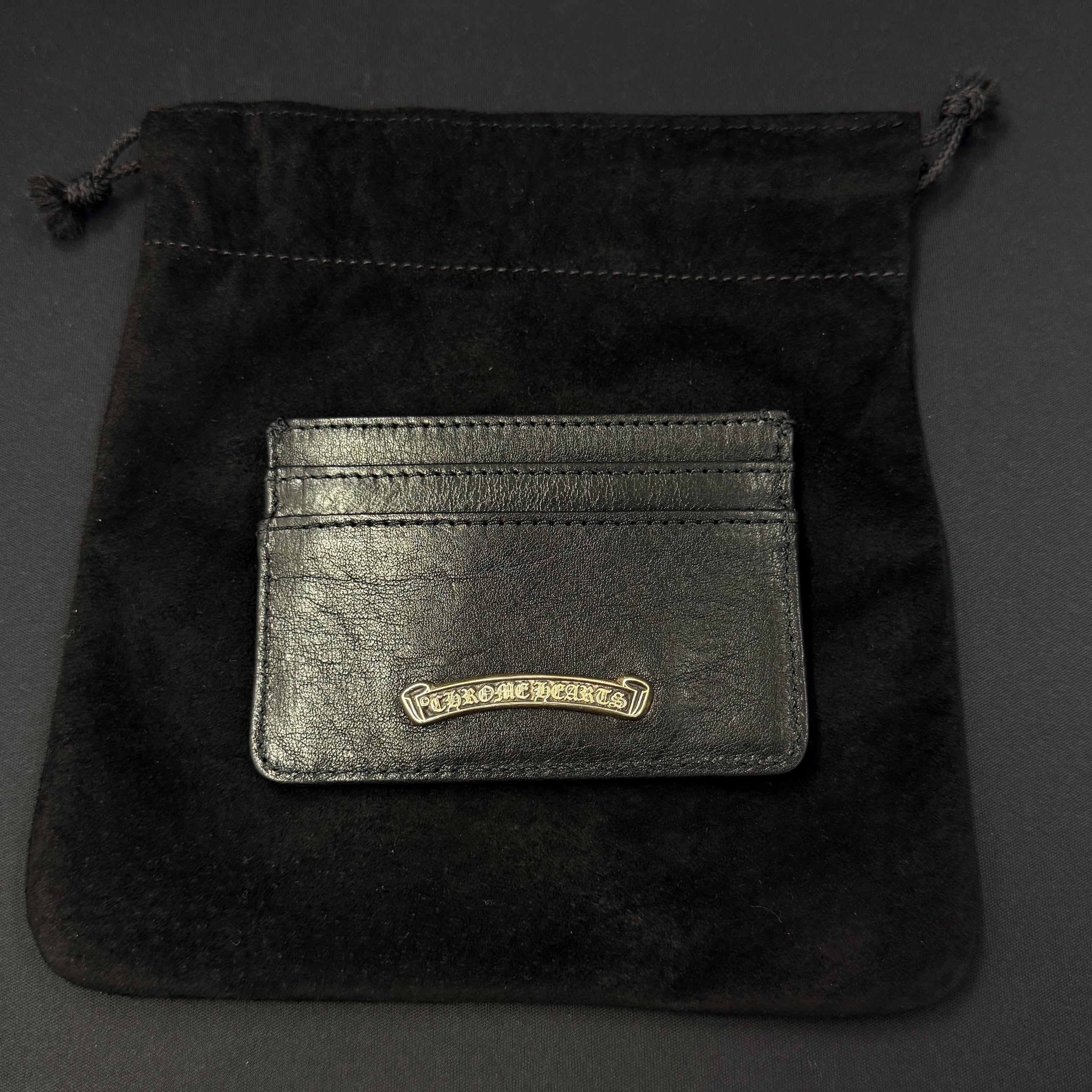 CHROME HEARTS Scroll Double Side Leather Card Case クロムハーツ スクロール ダブルサイド レザーカードケース