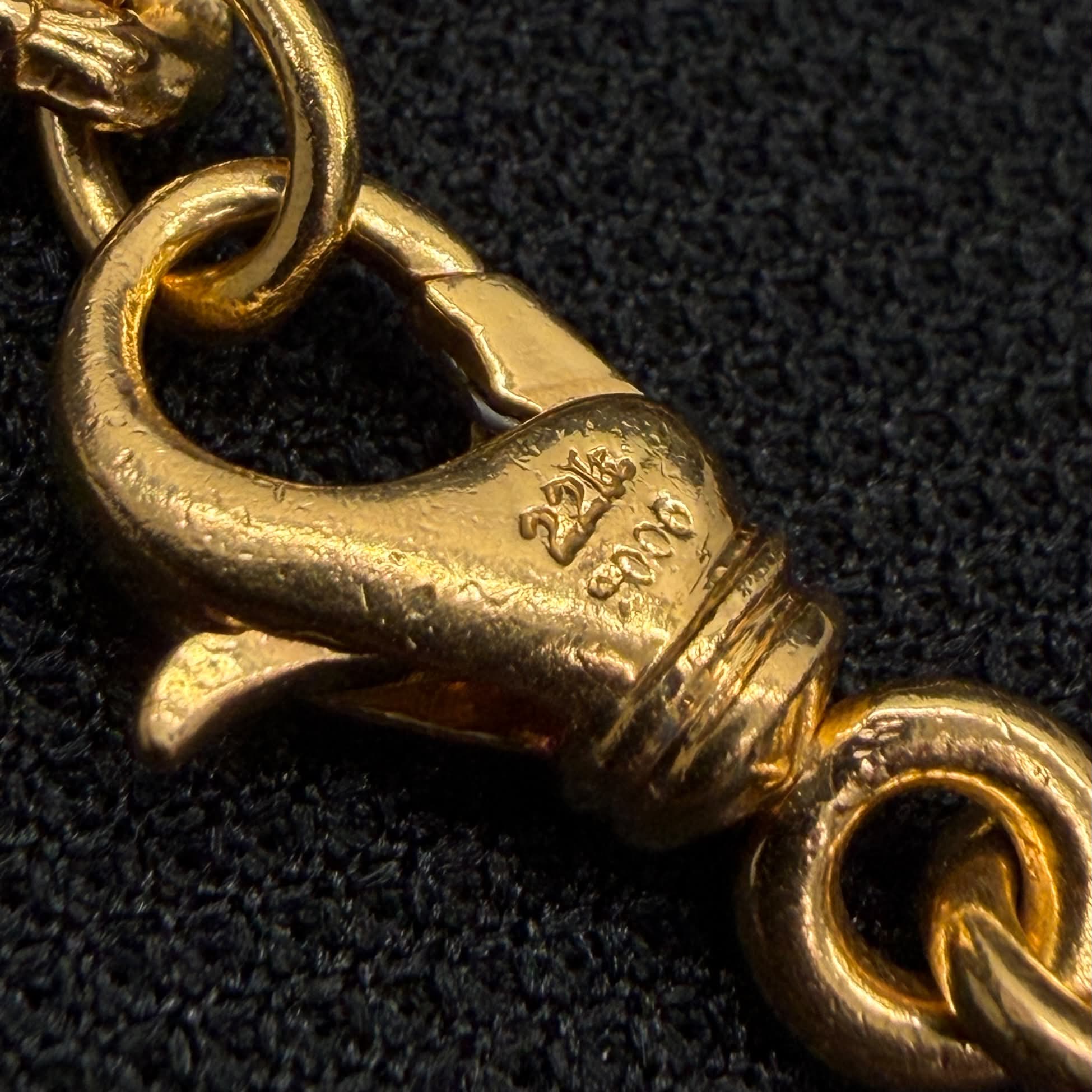 CHROME HEARTS 22K Extra Mini Fancy Necklace Chain 20 Inch クロムハーツ 22K エクストラ ミニ ファンシー ネックレスチェーン 20インチ