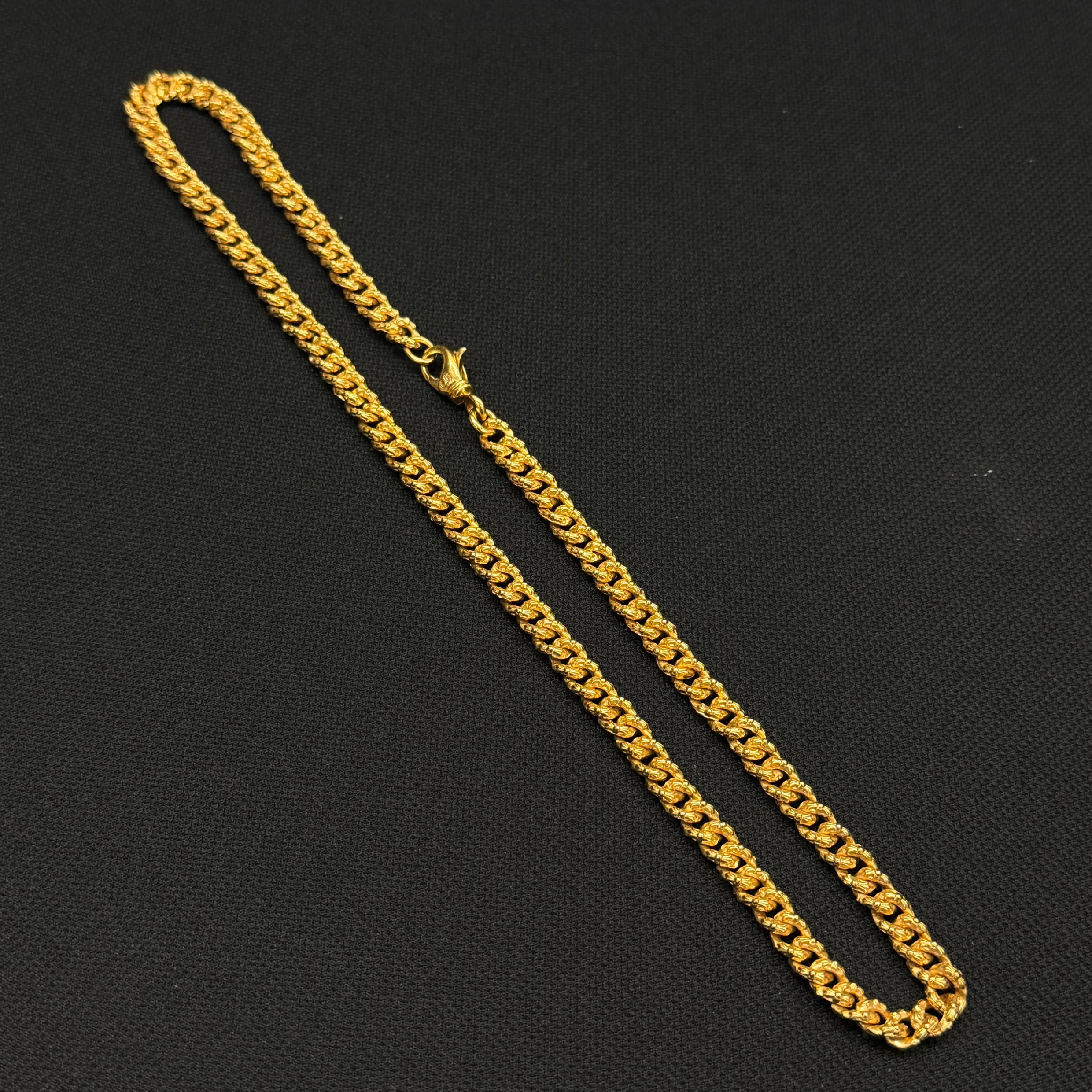 CHROME HEARTS 22K Extra Mini Fancy Necklace Chain 20 Inch クロムハーツ 22K エクストラ ミニ ファンシー ネックレスチェーン 20インチ