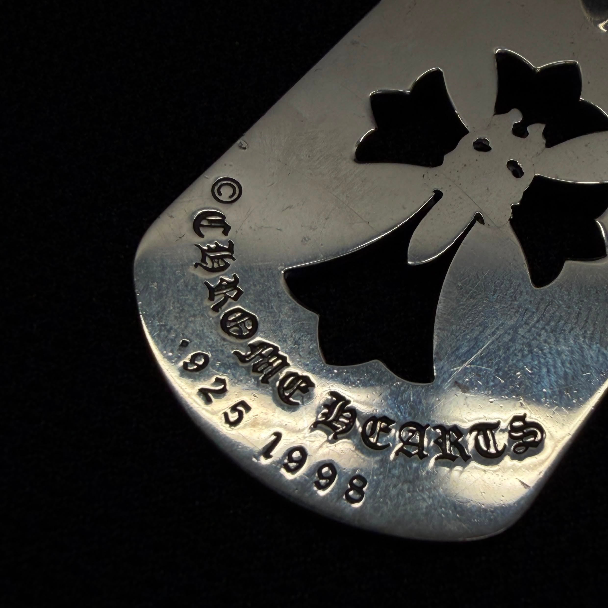CHROME HEARTS Cut Out Cross Dagger Dock Tag Large Pendant Top クロムハーツ カットアウトクロス ダガー ドッグタグ ラージ ペンダント トップ