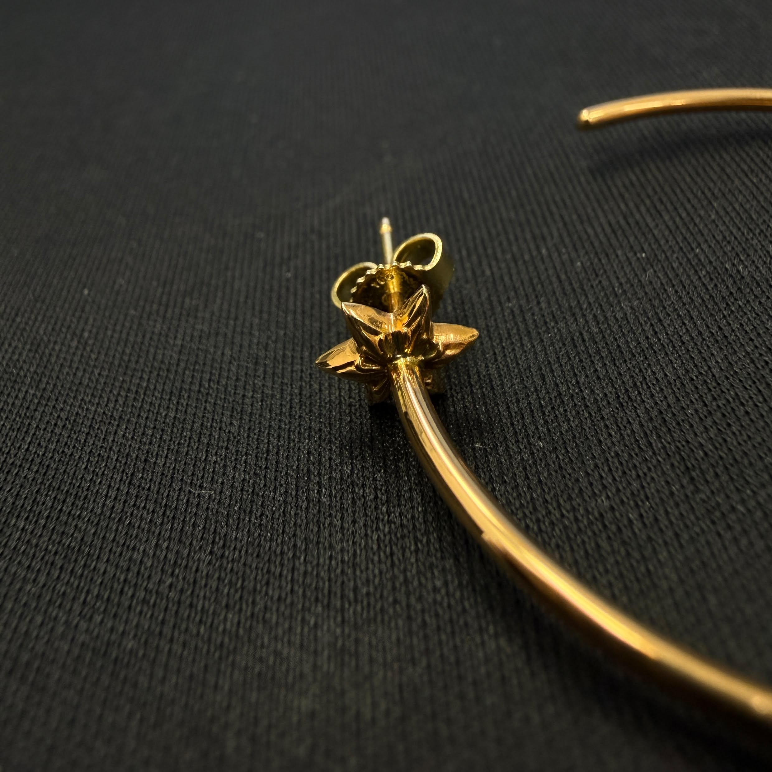 CHROME HEARTS 22K CH Star Hoop Earring クロムハーツ 22K CHスター フープ イヤリング ピアス