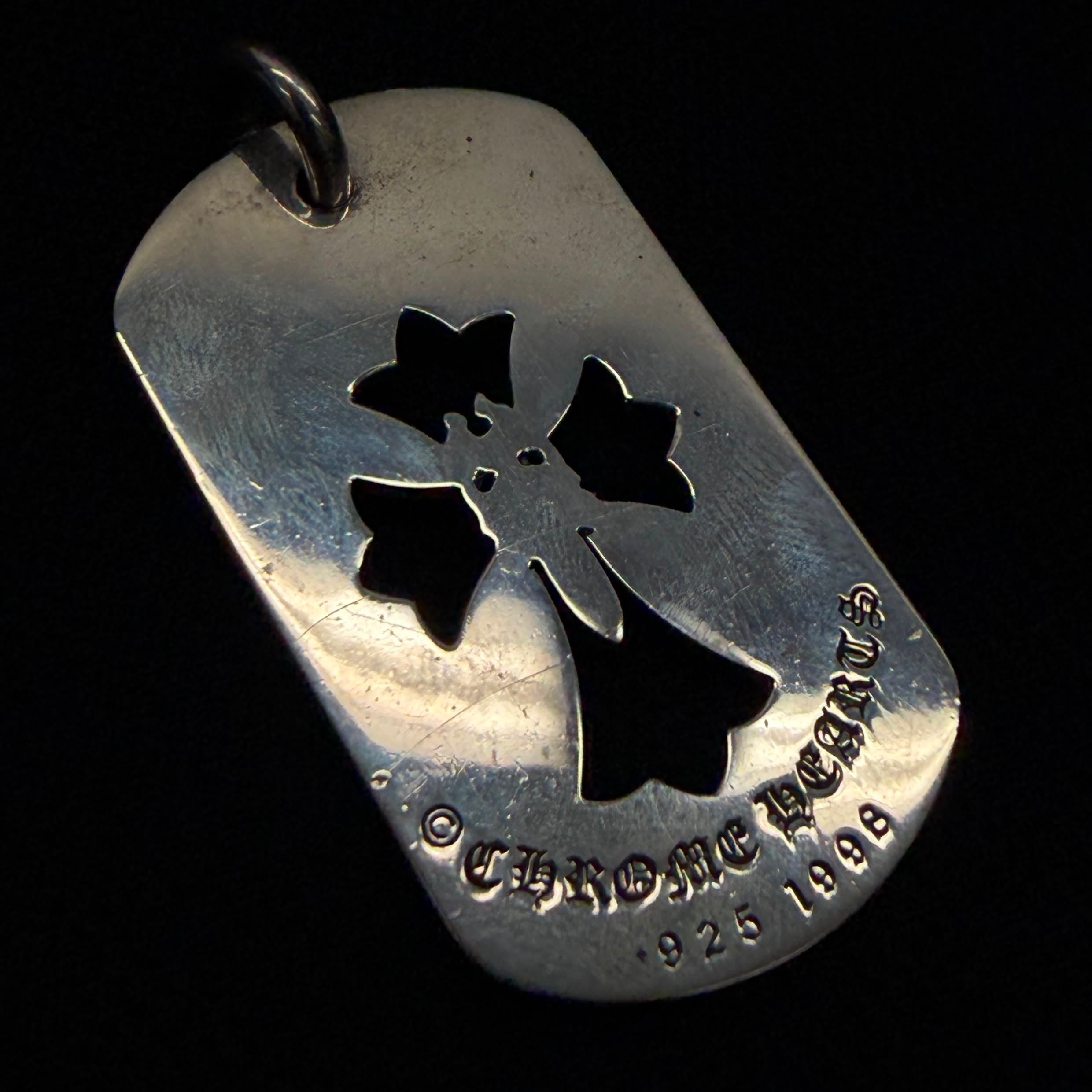 CHROME HEARTS Cut Out Cross Dagger Dock Tag Large Pendant Top クロムハーツ カットアウトクロス ダガー ドッグタグ ラージ ペンダント トップ