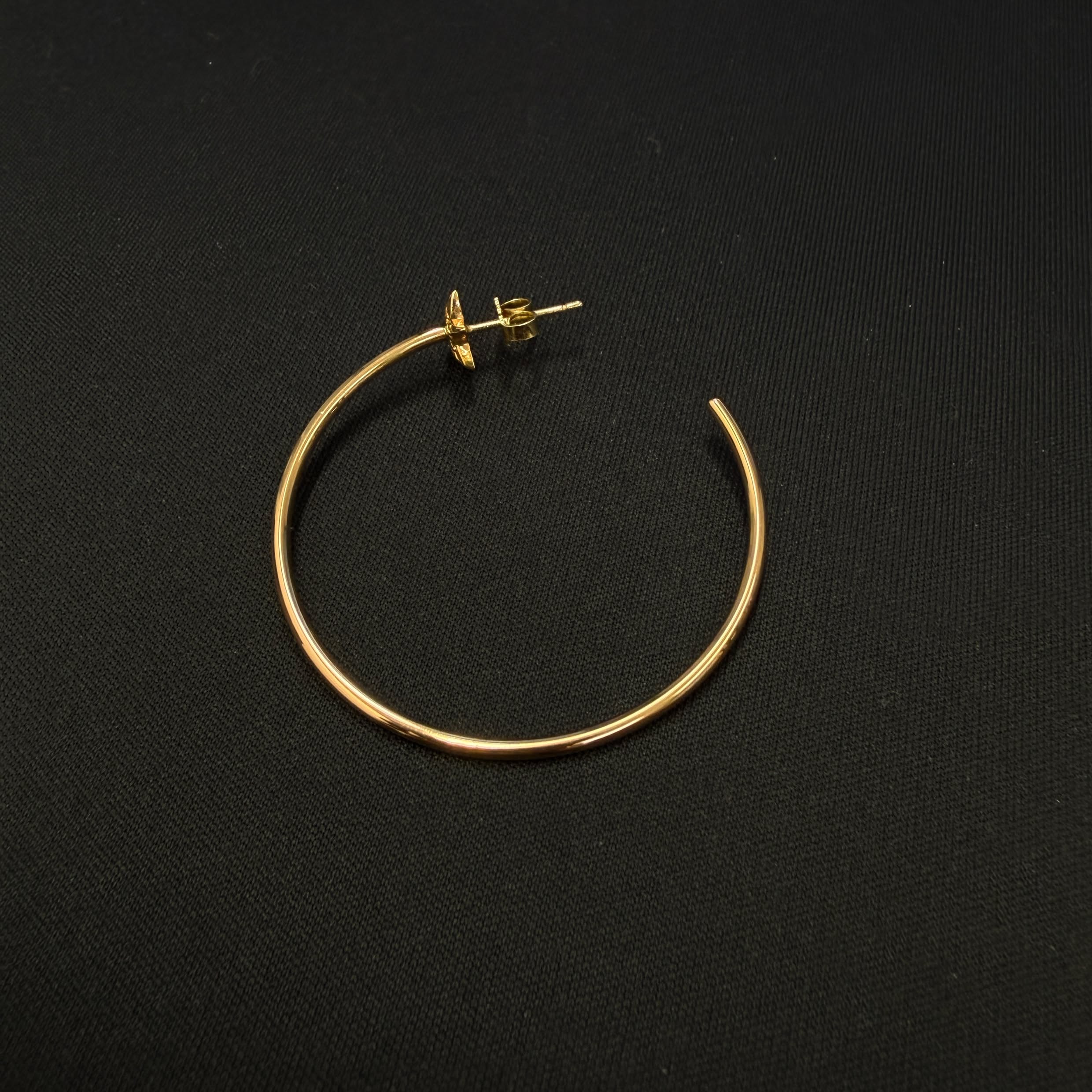 CHROME HEARTS 22K CH Star Hoop Earring クロムハーツ 22K CHスター フープ イヤリング ピアス