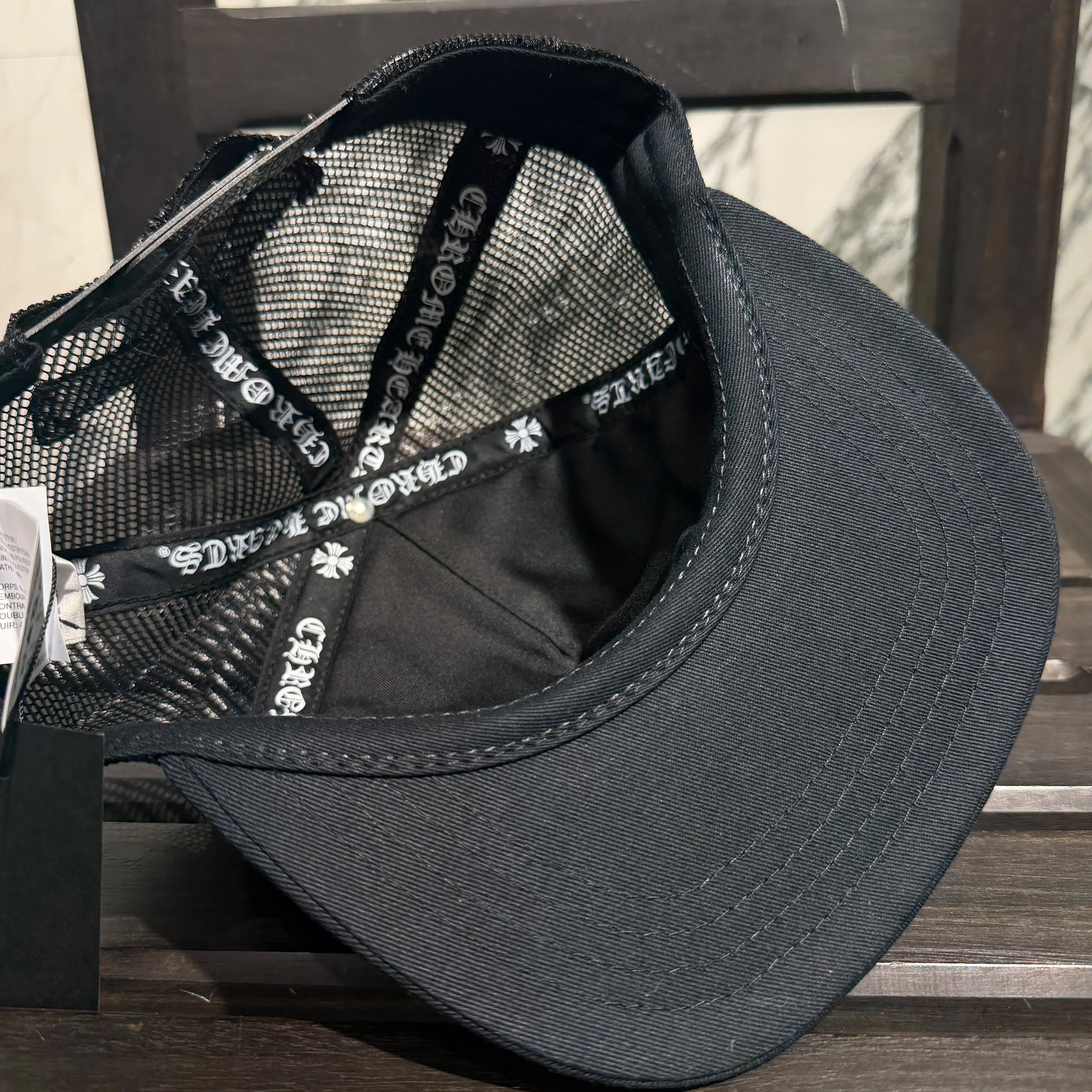 CHROME HEARTS FUCK Leather Patch Trucker Cap Size ONE SIZE (51-61) クロムハーツ ファック レザーパッチ トラッカーキャップ サイズONE SIZE (51-61)