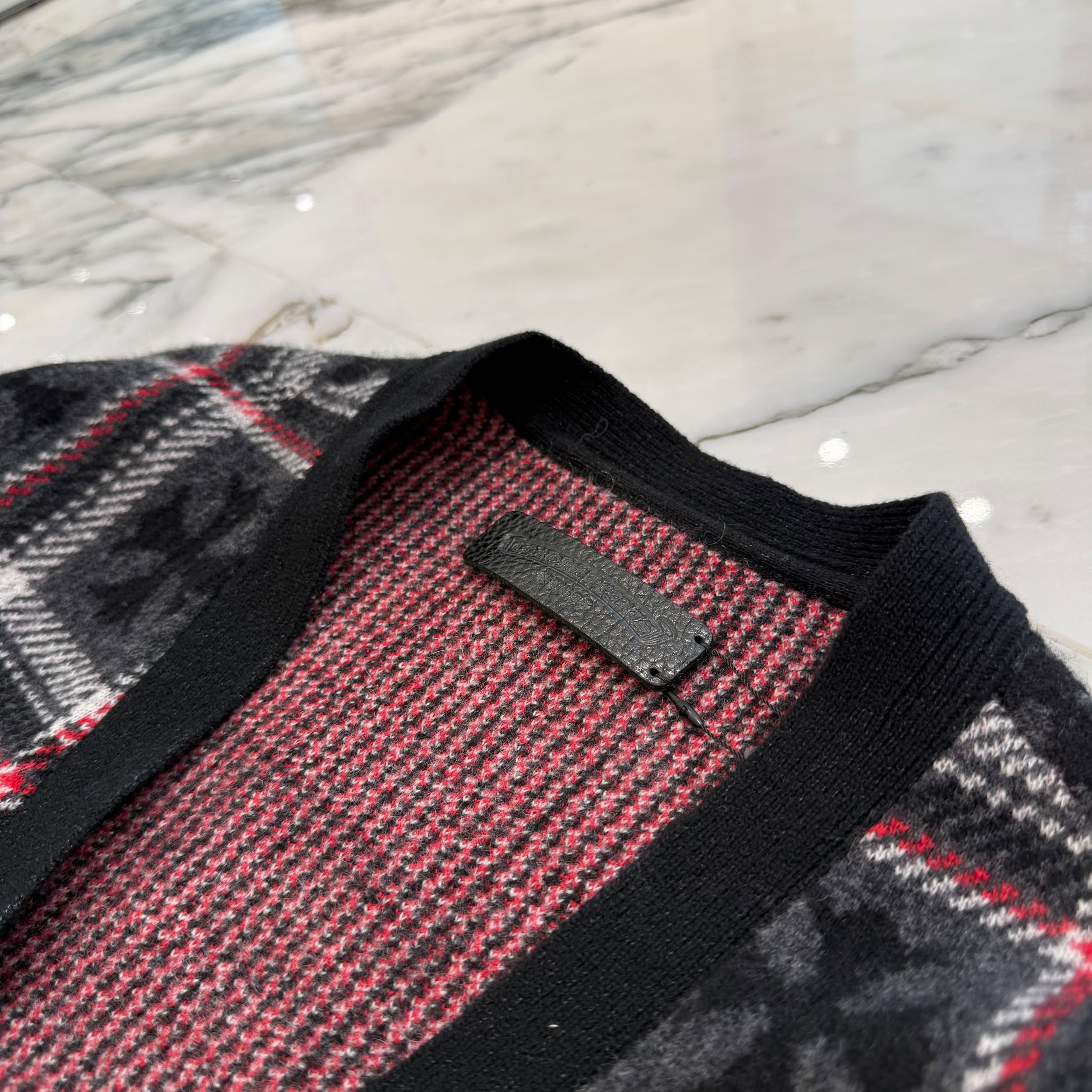 CHROME HEARTS 2025SS CH Plus Cashmere Wool Cardigan Size L クロムハーツ CHプラス カシミヤ ウール カーディガン サイズL