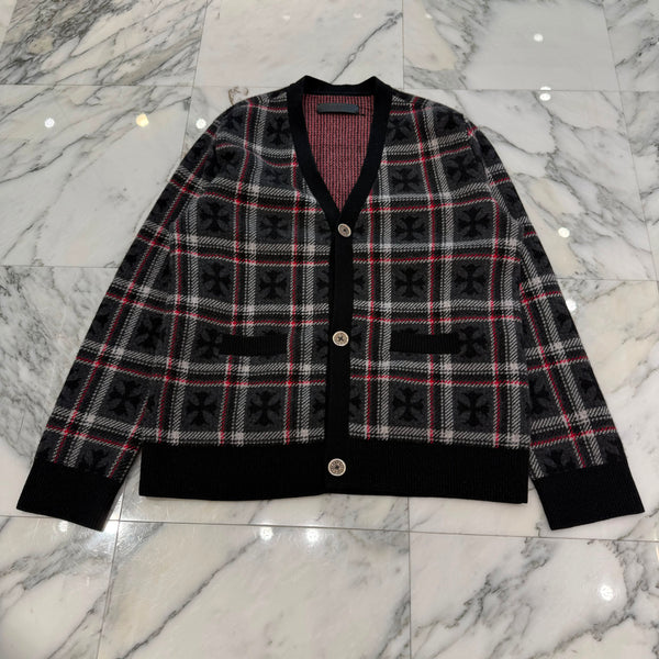 CHROME HEARTS 2025SS CH Plus Cashmere Wool Cardigan Size L クロムハーツ CHプラス カシミヤ ウール カーディガン サイズL