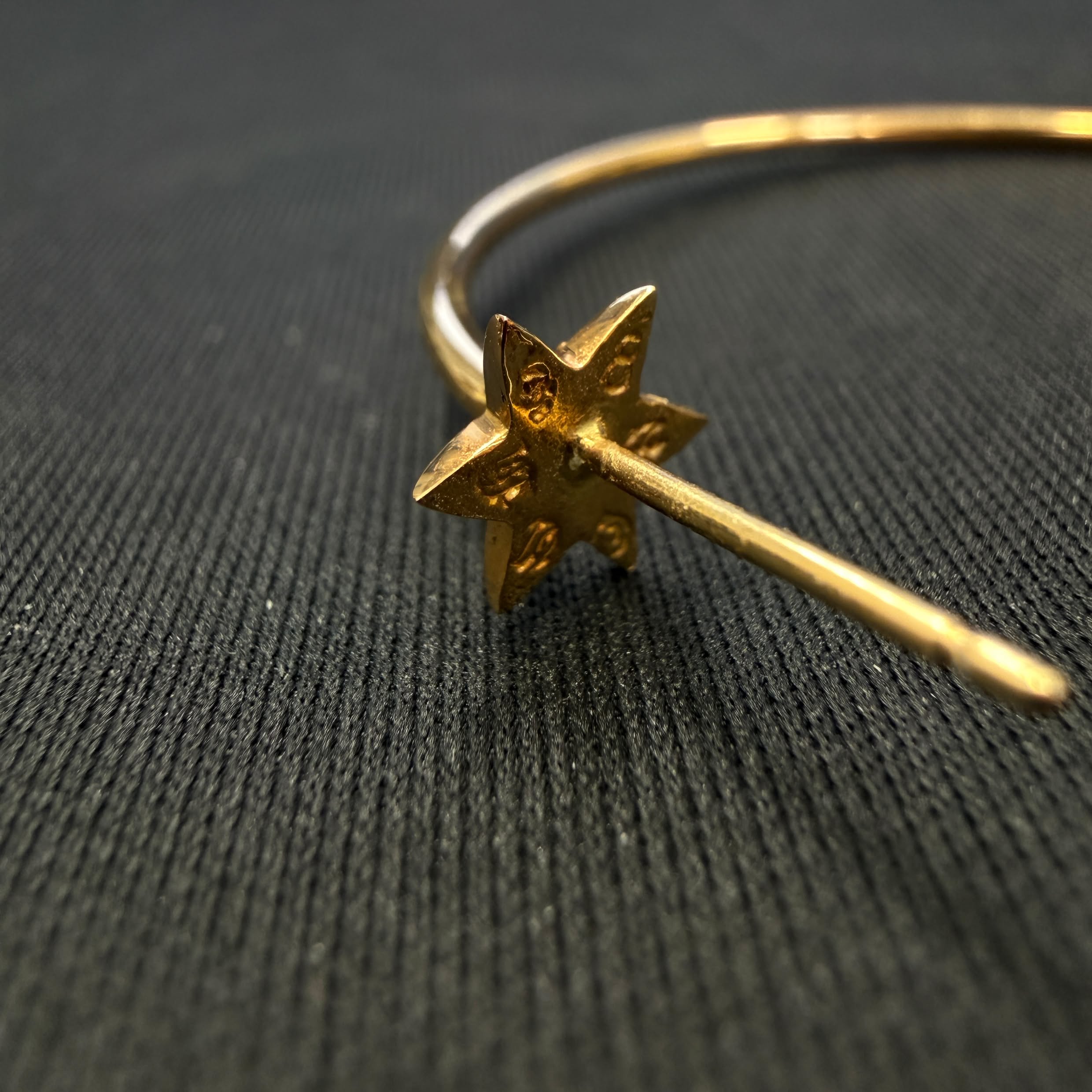 CHROME HEARTS 22K CH Star Hoop Earring クロムハーツ 22K CHスター フープ イヤリング ピアス