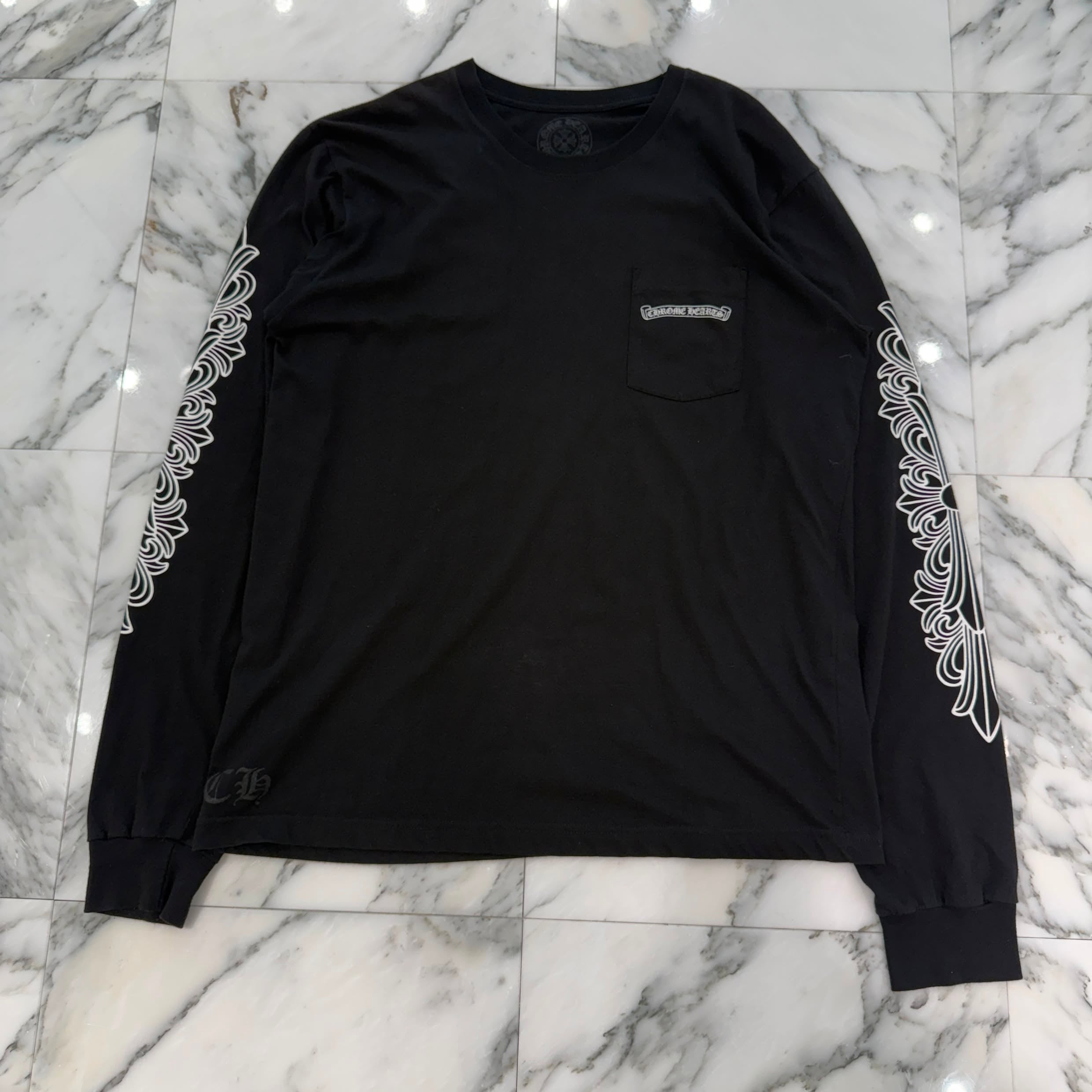 CHROME HEARTS Dagger Eye Chart Long Sleeve Tee Size XL クロムハーツ ダガー アイチャート ロングスリーブ Tシャツ サイズXL