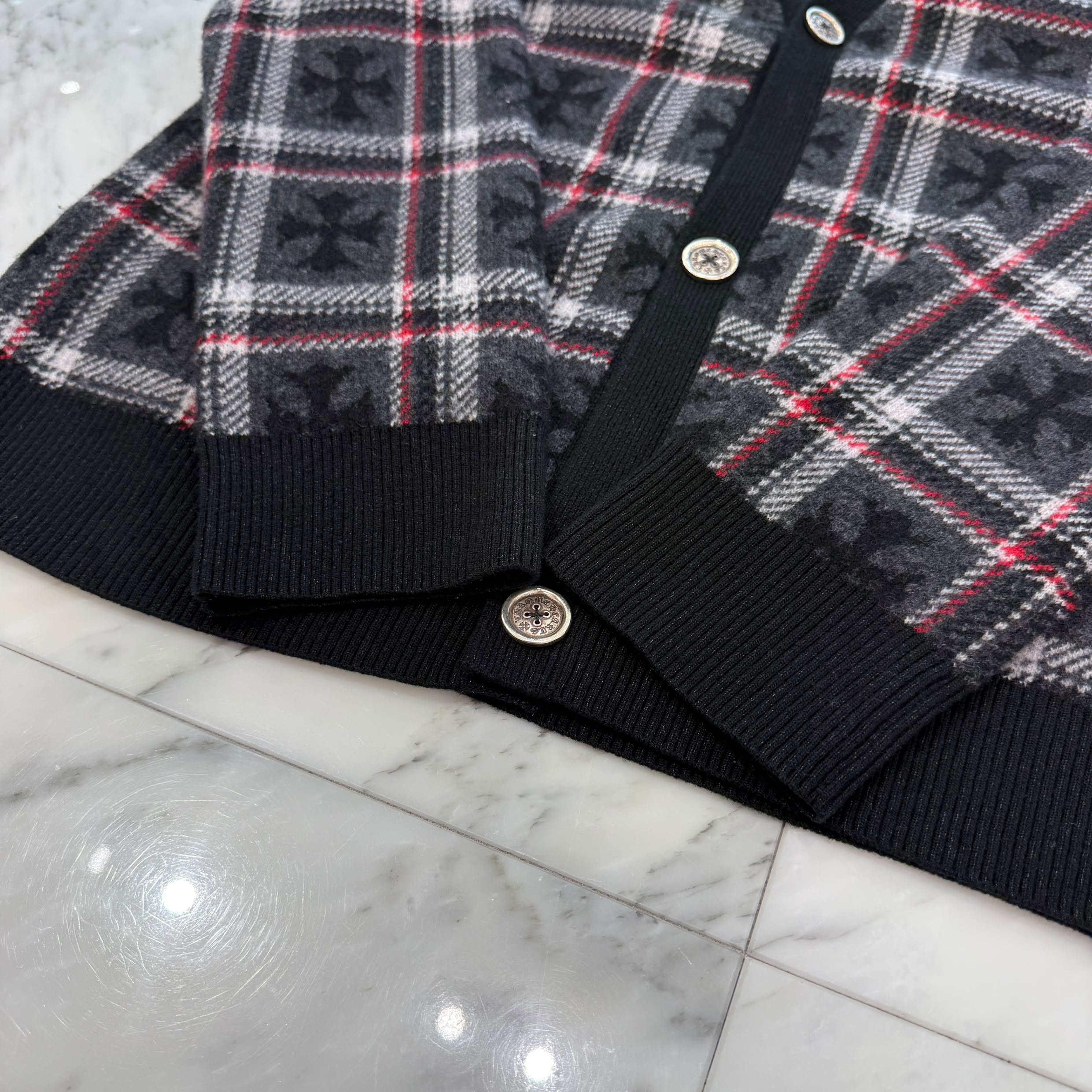 CHROME HEARTS 2025SS CH Plus Cashmere Wool Cardigan Size L クロムハーツ CHプラス カシミヤ ウール カーディガン サイズL