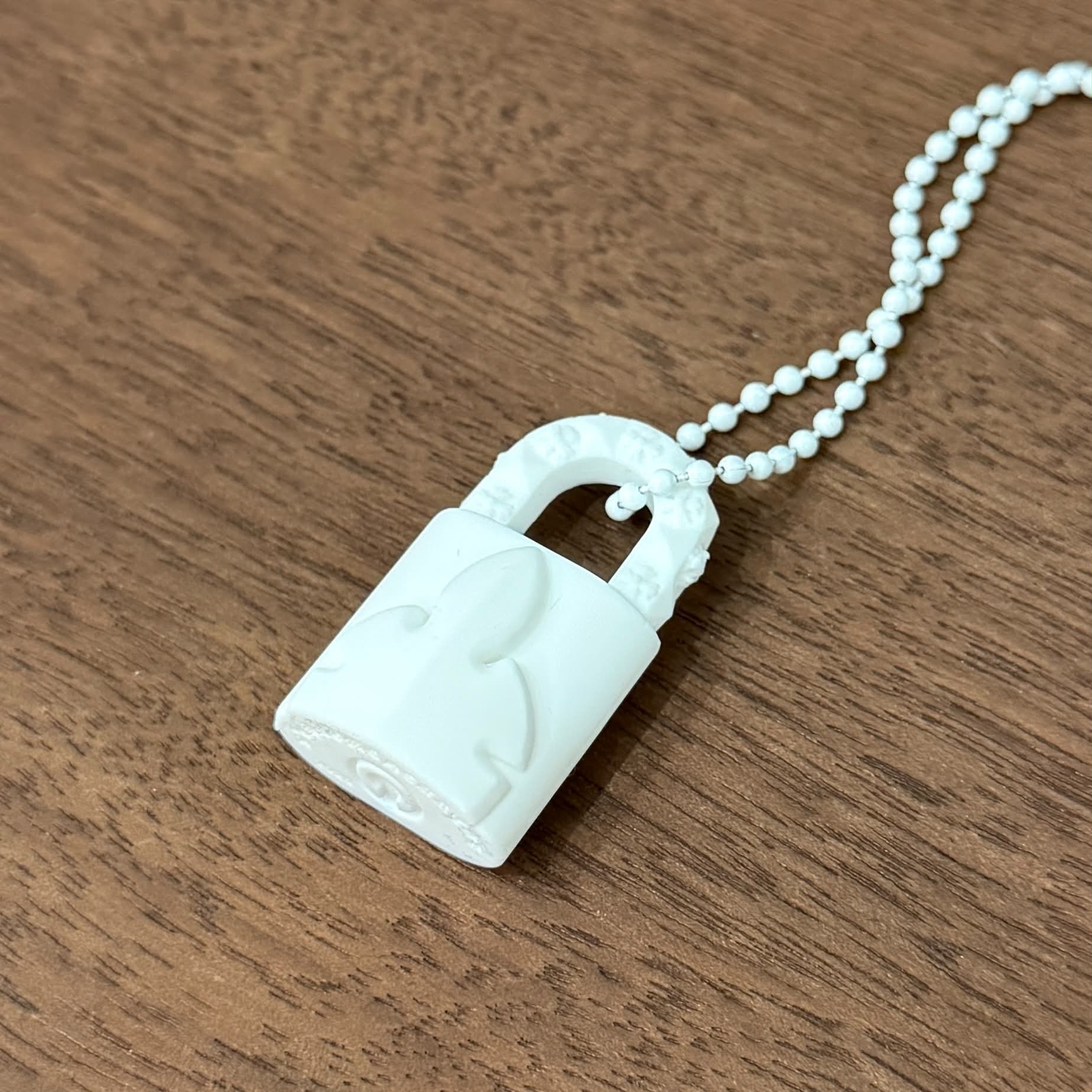 CHROME HEARTS 2023SS PADLOCK Flare Knee Silicon Rubber Necklace クロムハーツ パドロック フレアニー シリコンラバー ネックレス