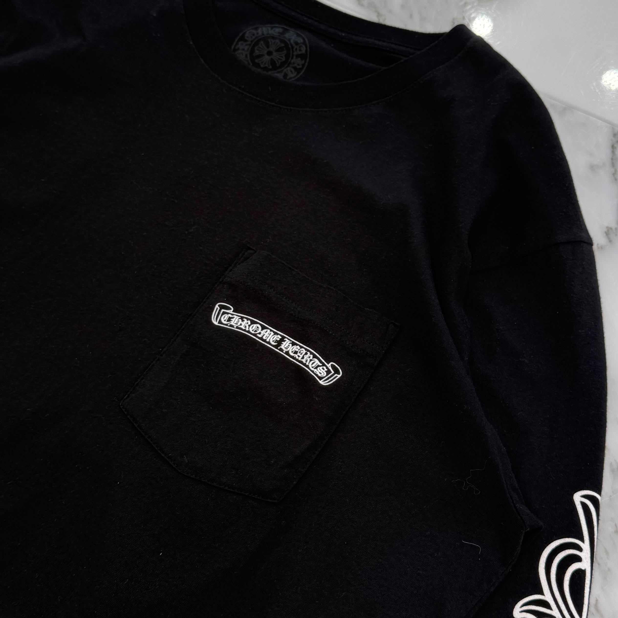 CHROME HEARTS Dagger Eye Chart Long Sleeve Tee Size XL クロム