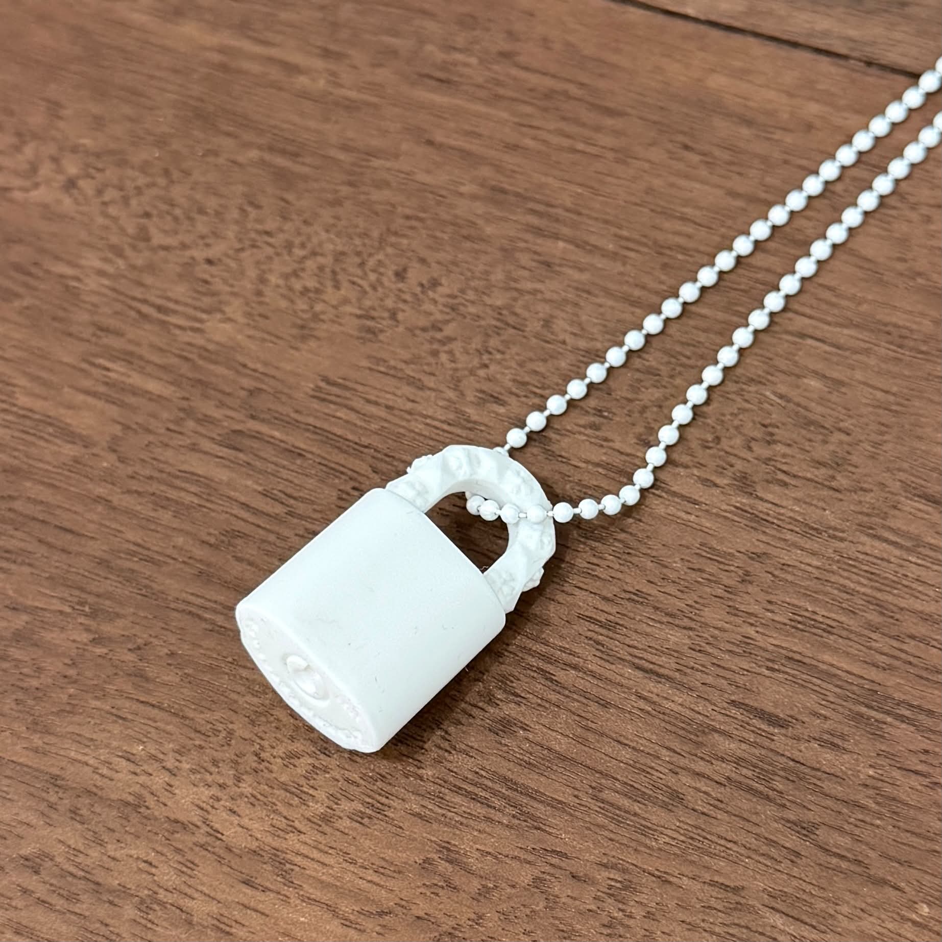 CHROME HEARTS 2023SS PADLOCK Flare Knee Silicon Rubber Necklace クロムハーツ パドロック フレアニー シリコンラバー ネックレス