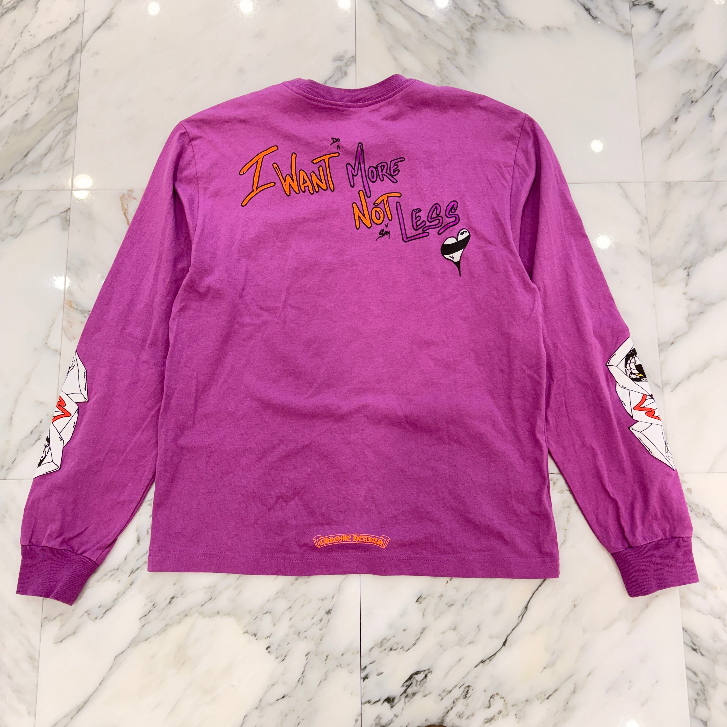 CHROME HEARTS × MATTY BOY 2024AW "I WANT MORE NOT LESS" Long Sleeve Tee Size M クロムハーツ × マッティボーイ "アイウォントモレノットレス" ロングスリーブTシャツ サイズM
