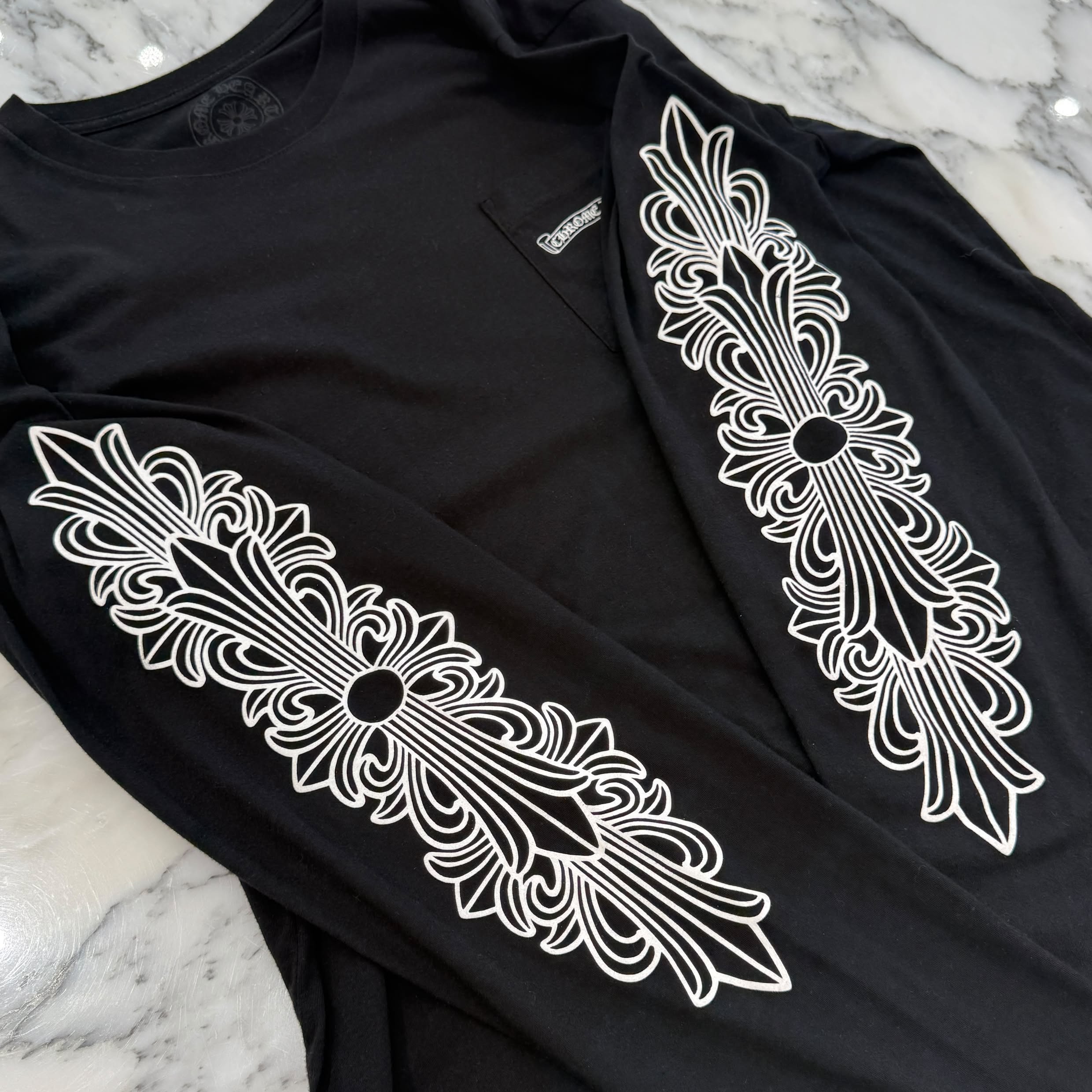 CHROME HEARTS Dagger Eye Chart Long Sleeve Tee Size XL クロムハーツ ダガー アイチャート ロングスリーブ Tシャツ サイズXL