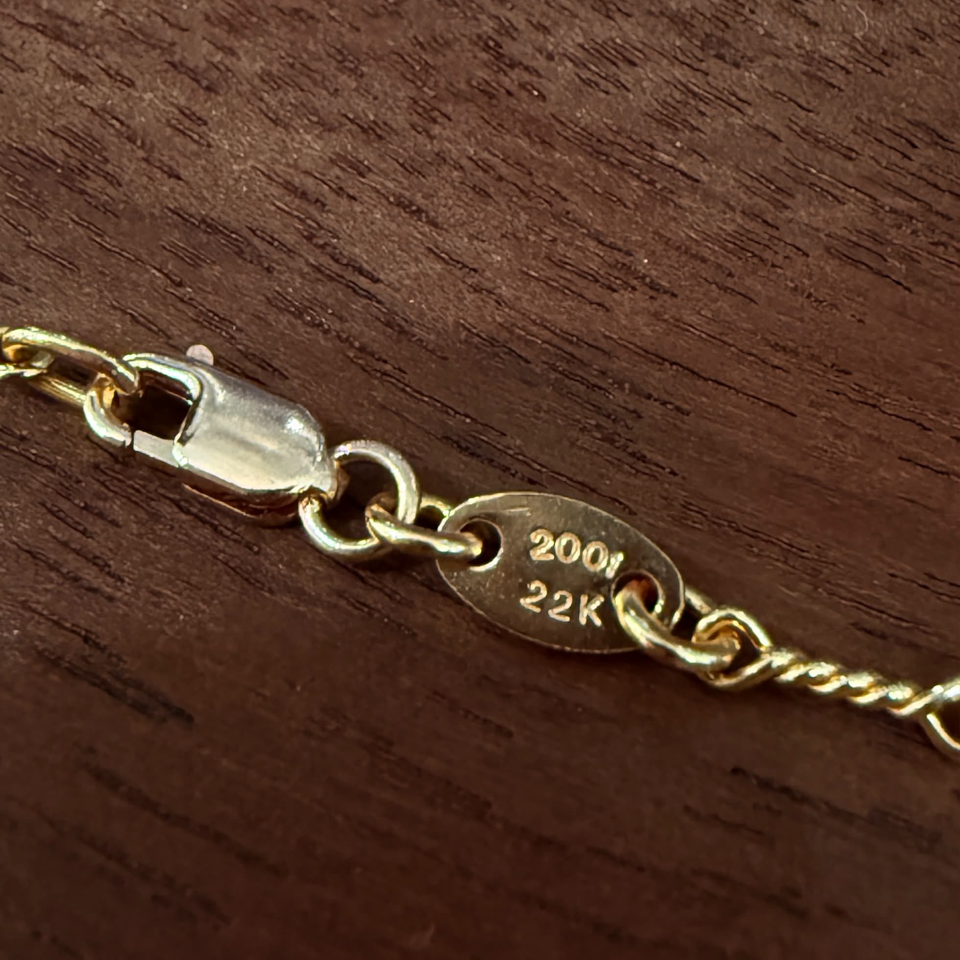 CHROME HEARTS 22K Twist Chain Necklace Size 18 Inch クロムハーツ 22K ツイストチェーン ネックレス サイズ 18インチ