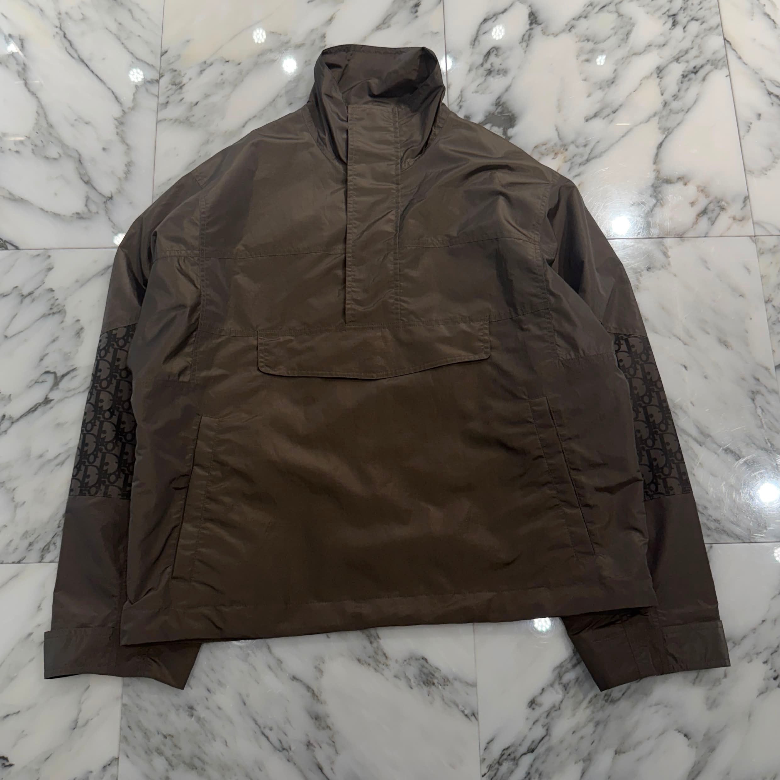 DIOR 2019AW Oblique Nylon Half Zip Anorak Jacket 193C402A5149 Size 50 ディオール オブリーク ナイロン ハーフジップ アノラック ジャケット サイズ50