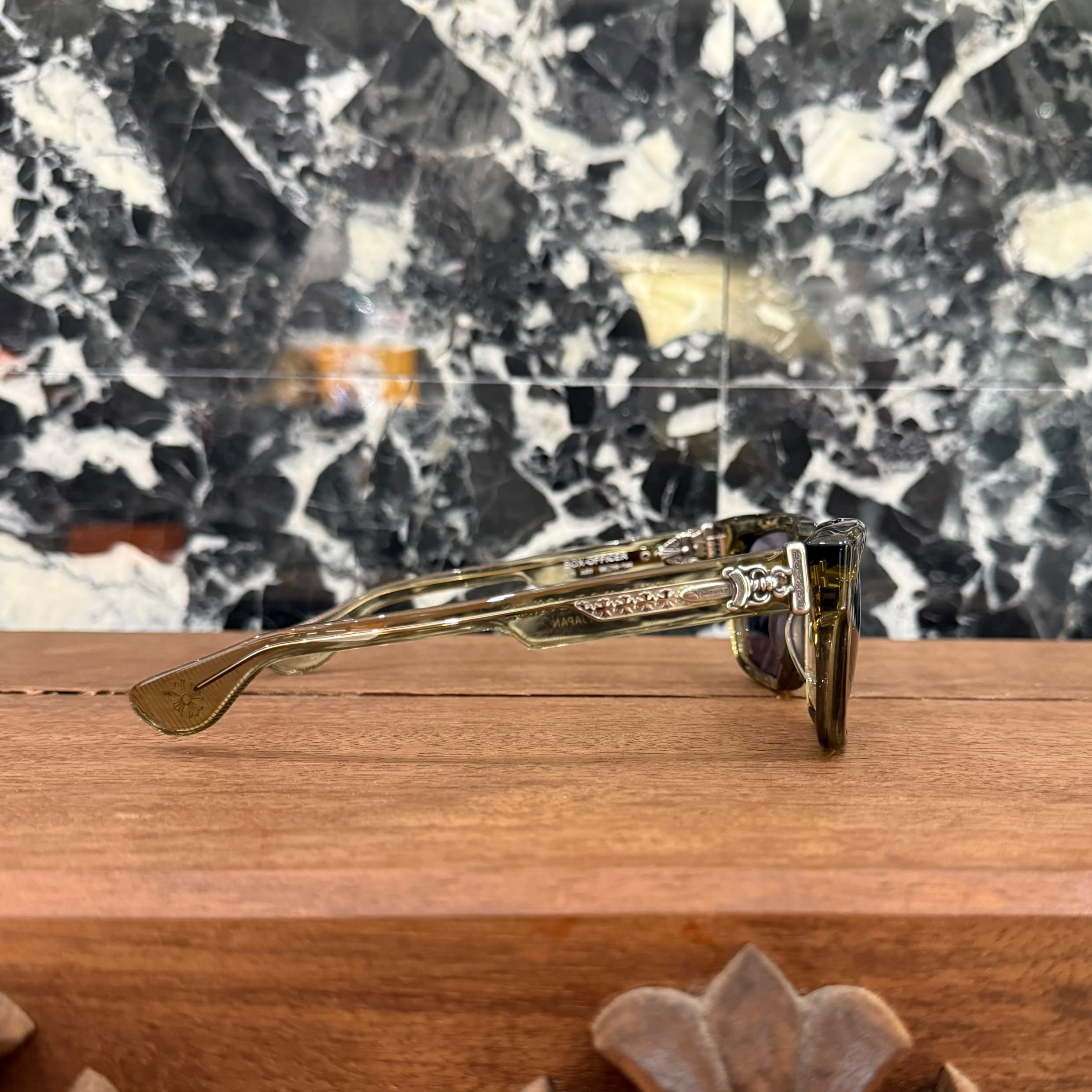 CHROME HEARTS BOX OFFICER Sunglasses Size 56口19-144 クロムハーツ ボックスオフィサー サングラス サイズ56口19-144