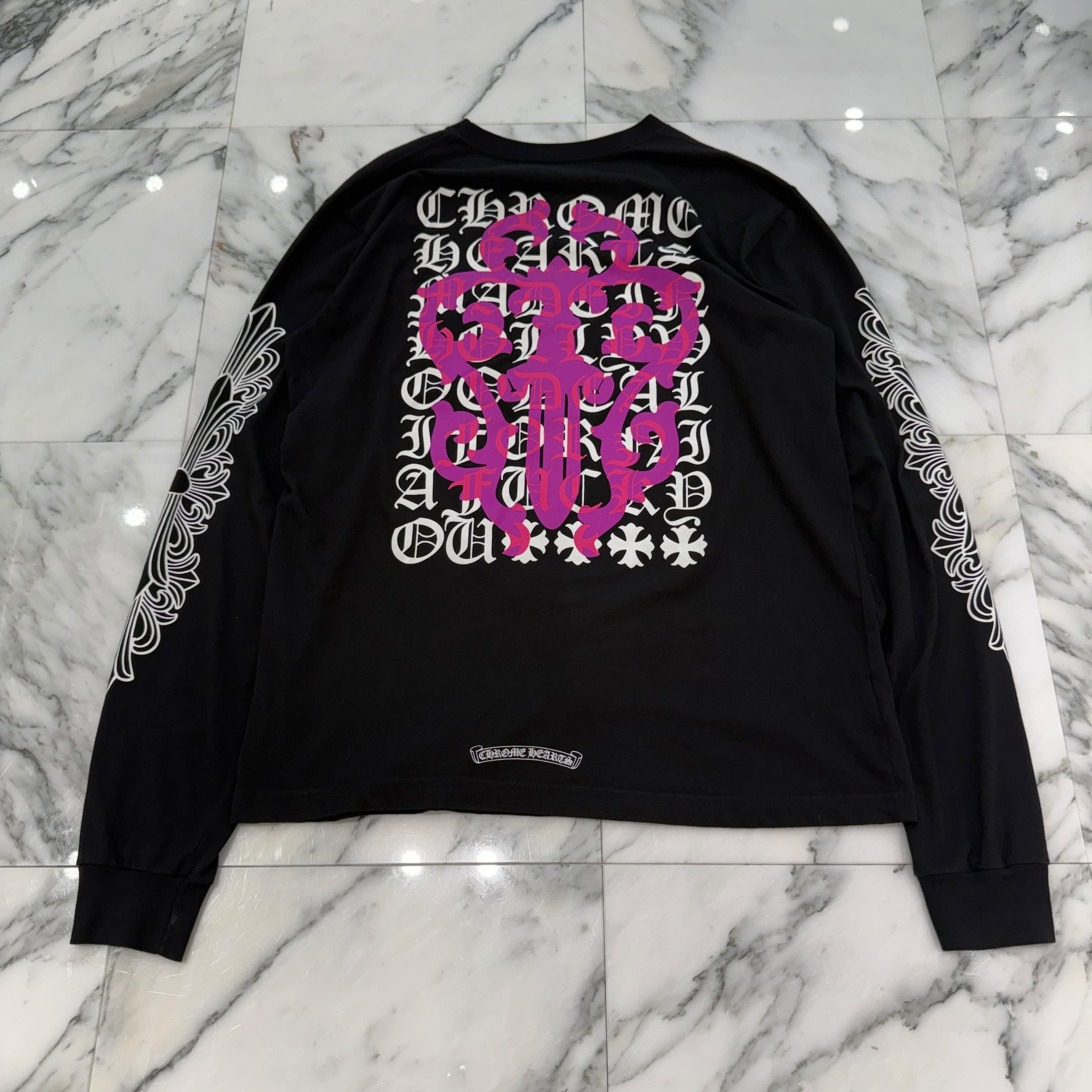 CHROME HEARTS Dagger Eye Chart Long Sleeve Tee Size XL クロムハーツ ダガー アイチャート ロングスリーブ Tシャツ サイズXL