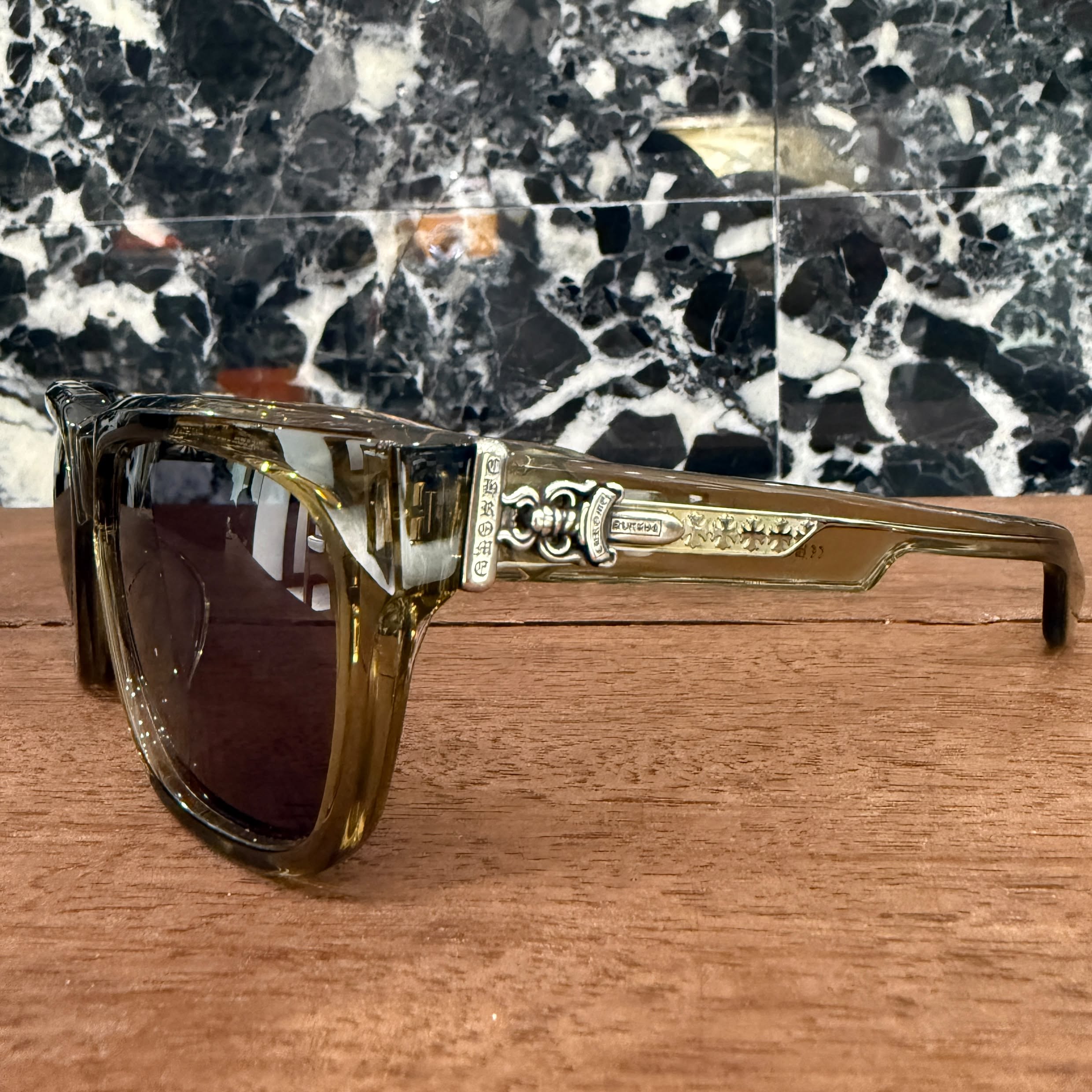 CHROME HEARTS BOX OFFICER Sunglasses Size 56口19-144 クロムハーツ ボックスオフィサー サングラス サイズ56口19-144