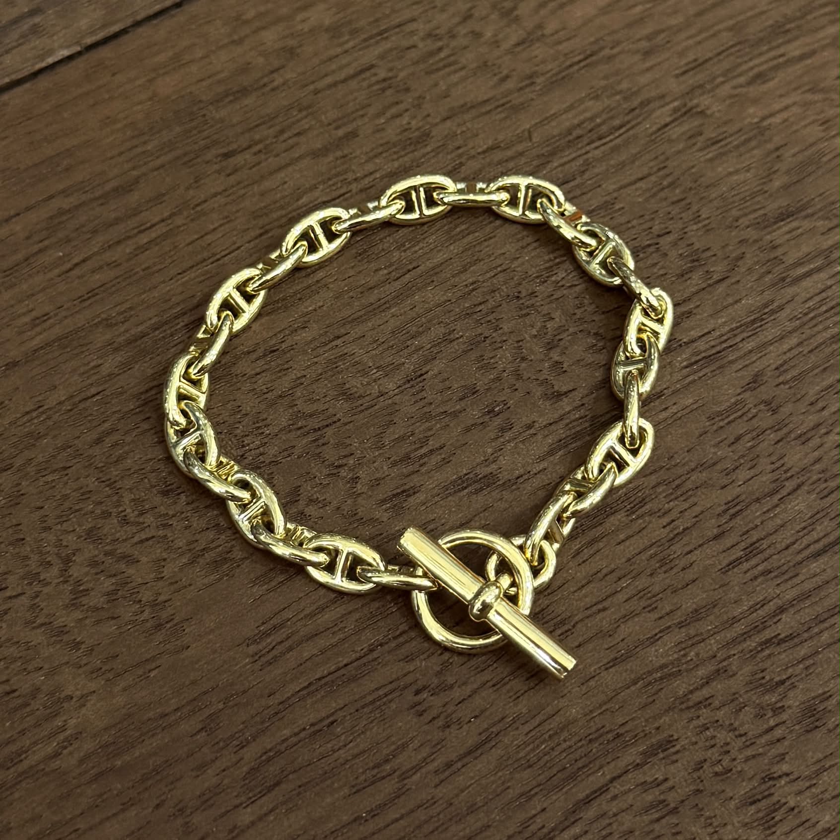 HERMES Au750 YG Chaine d’Ancre TPM 24 エルメス Au750 YG シェーヌダンクル TPM 24コマ