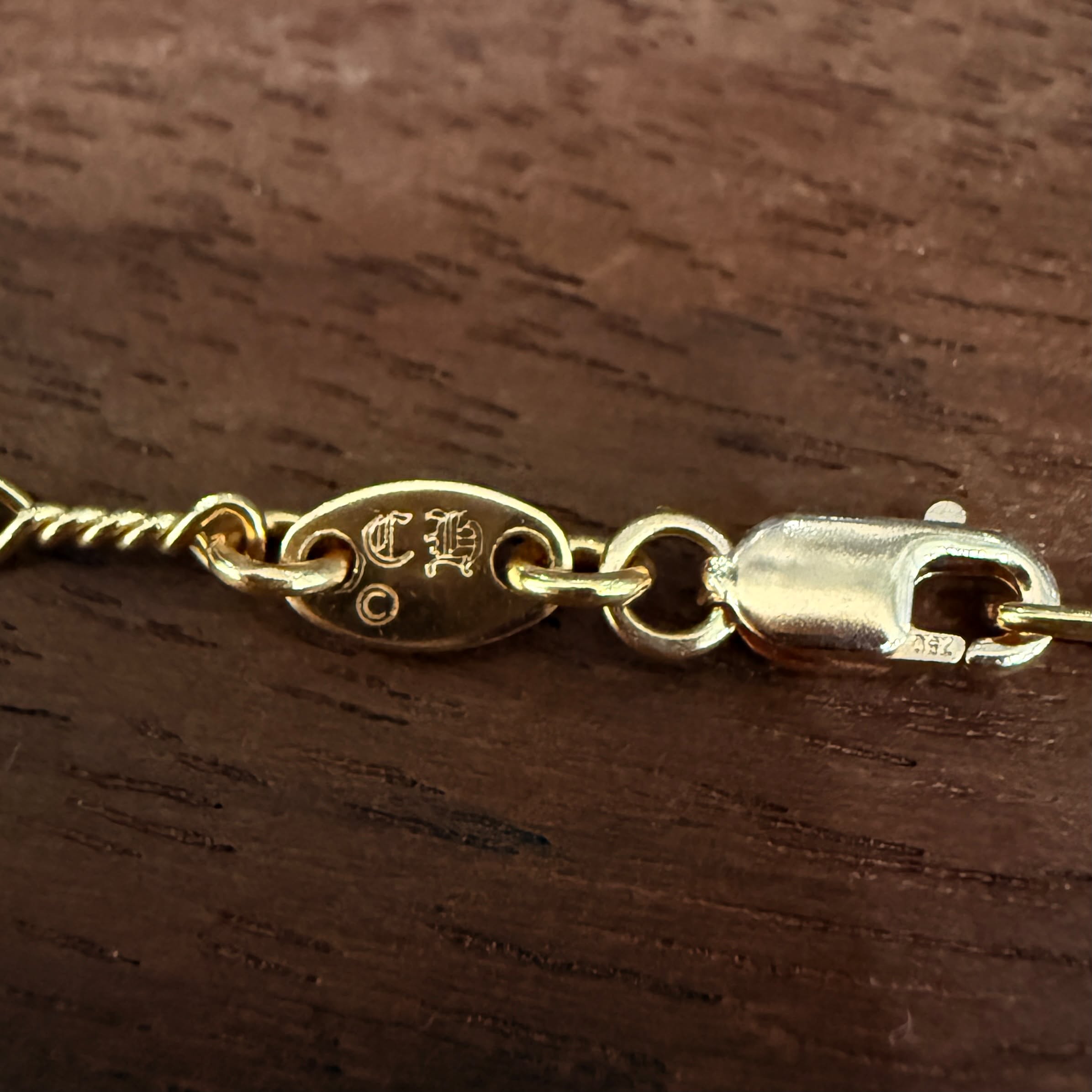 CHROME HEARTS 22K Twist Chain Necklace Size 18 Inch クロムハーツ
