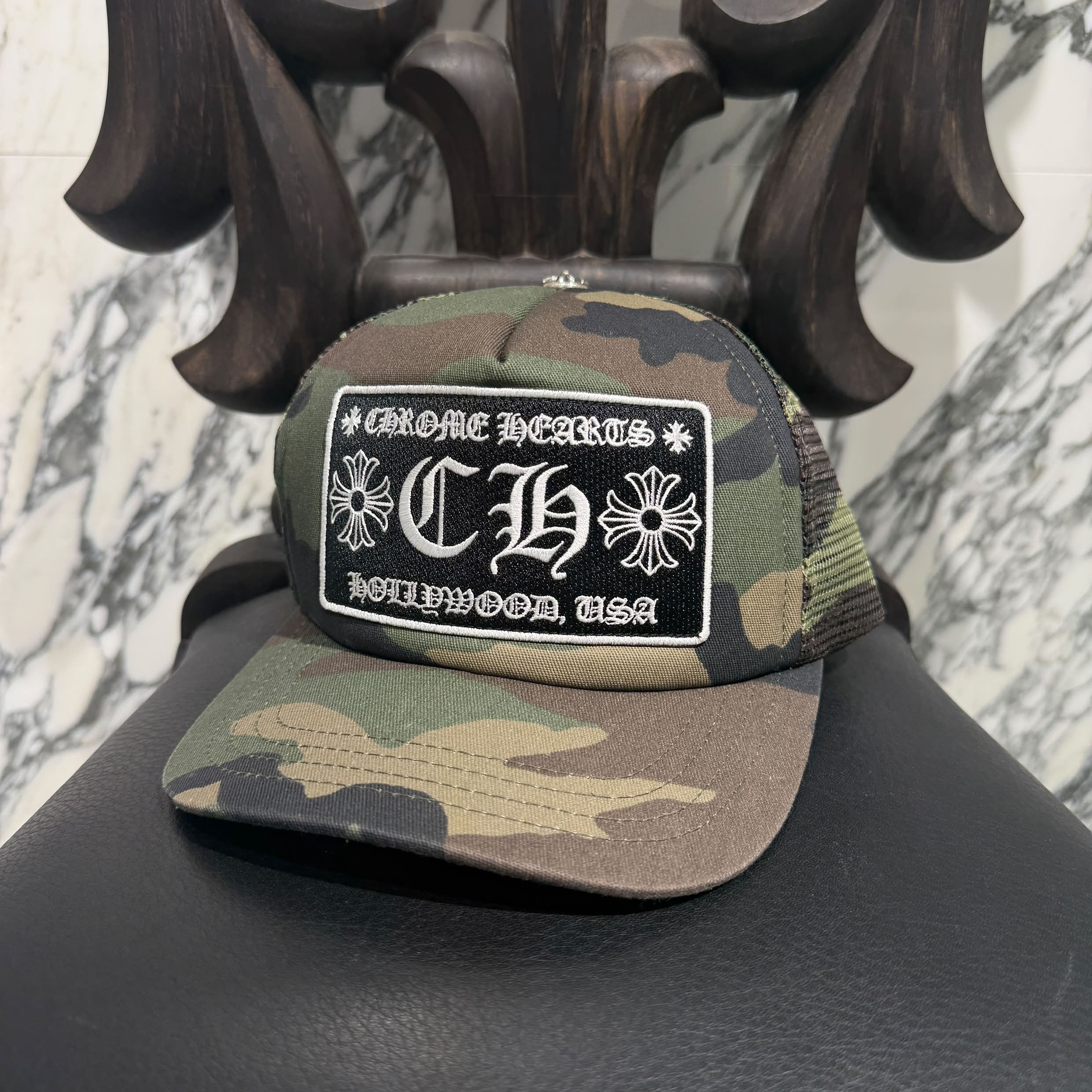 CHROME HEARTS Hollywood Limited Camo Mesh Trucker Cap Size ONE SIZE (51-61) クロムハーツ ハリウッド限定 カモメッシュ トラッカーキャップ サイズONE SIZE (51-61)