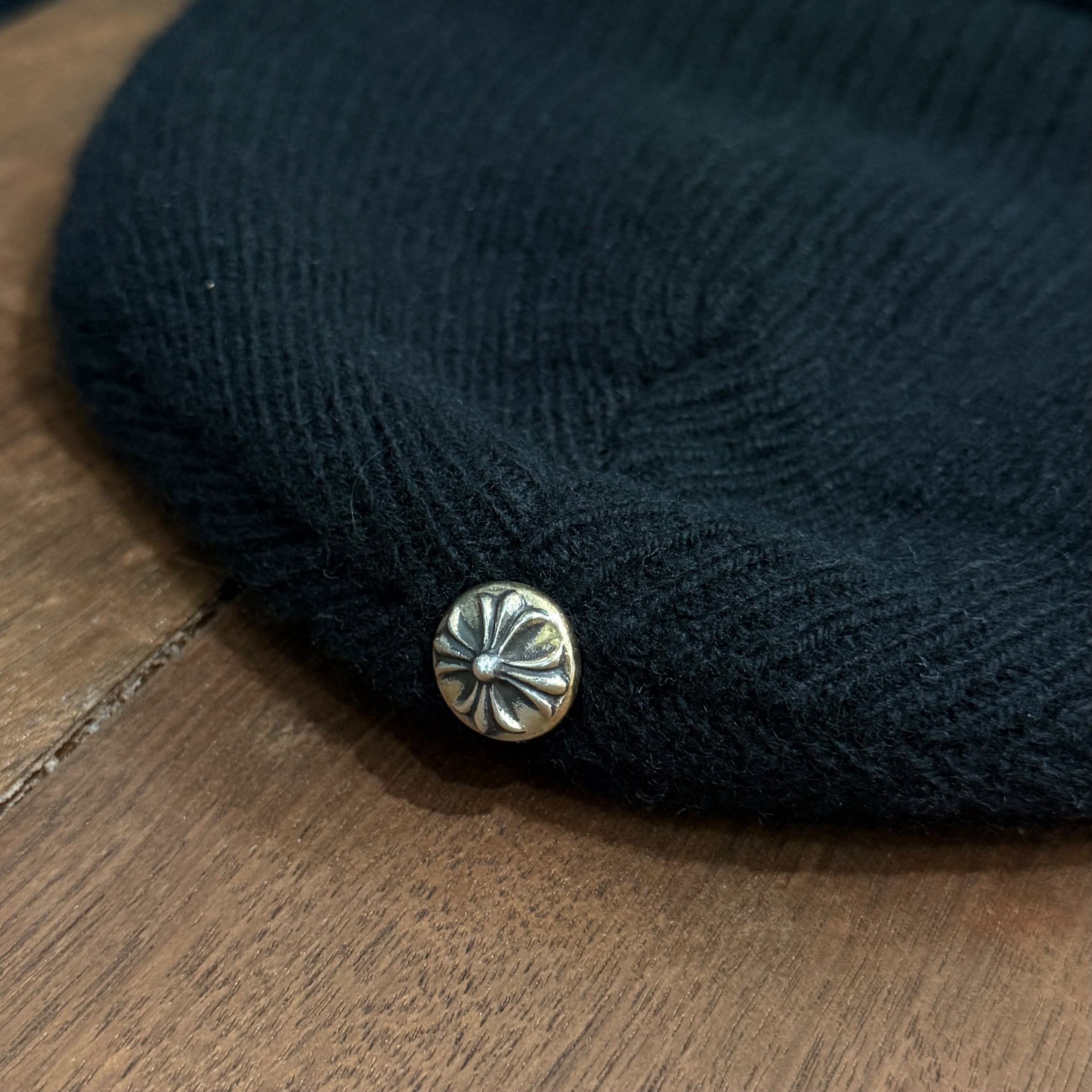 CHROME HEARTS NYC Limited BIG DADDY Cashmere Knit Beanie Size ONE SIZE (25cm) クロムハーツ ニューヨーク限定 ビッグダディ カシミヤ ニット ビーニー サイズONE SIZE (25cm)