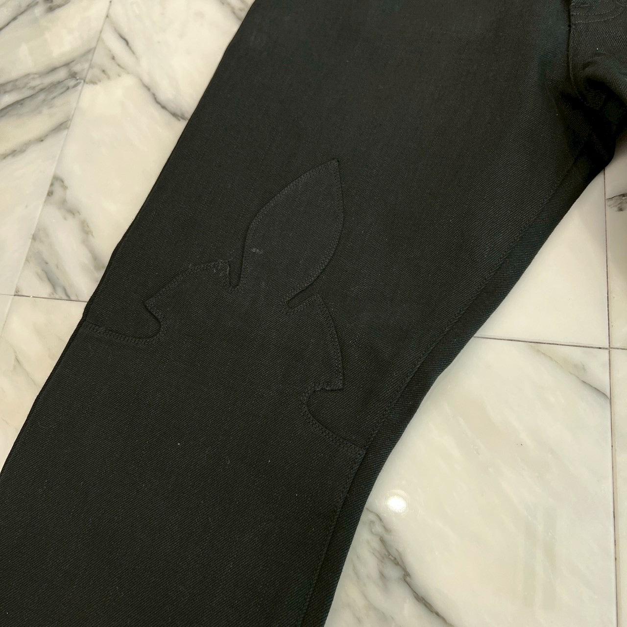 CHROME HEARTS Flare Knee Cross Ball Button Denim Pants Size 31 クロムハーツ フレアニー クロスボールボタン デニムパンツ サイズ31