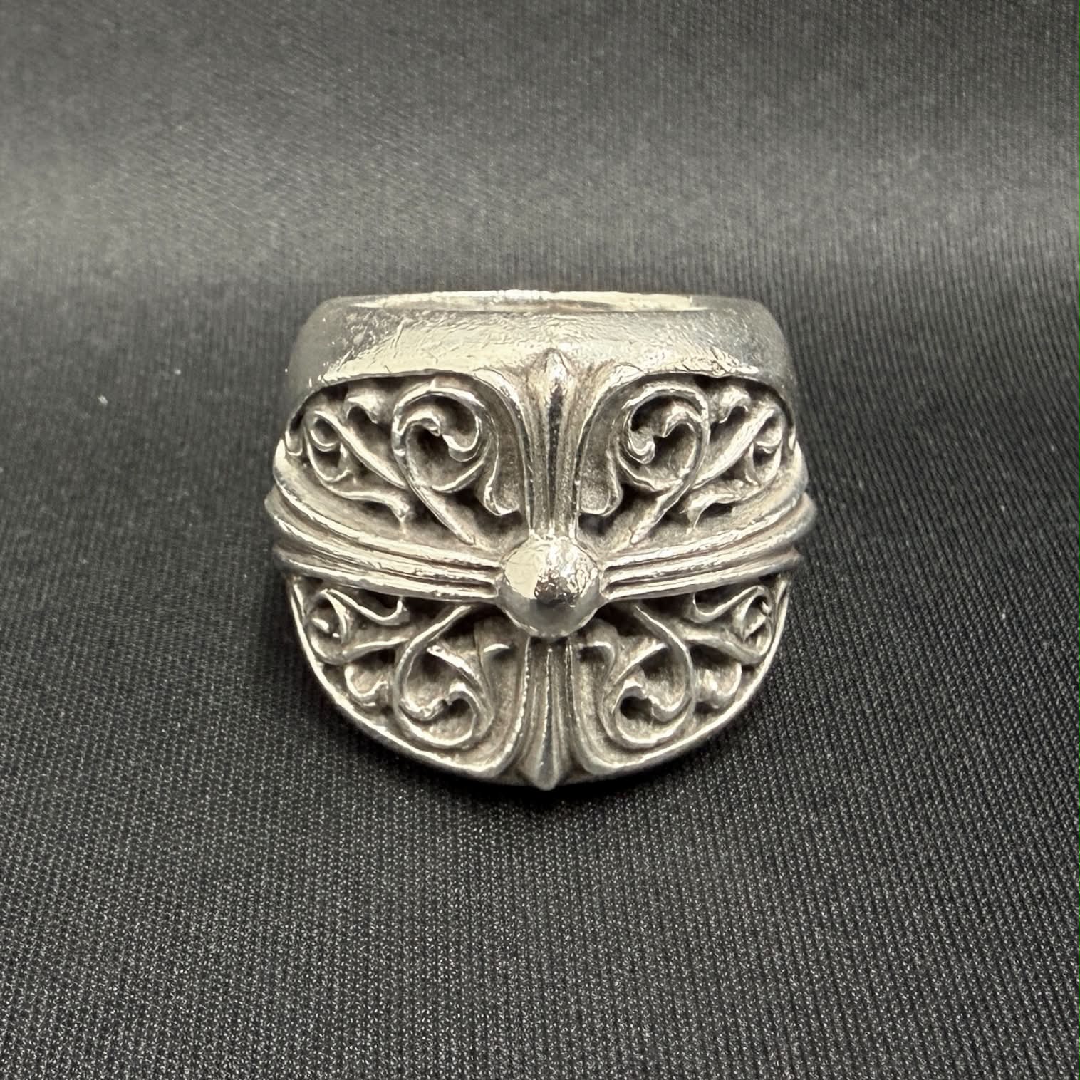 CHROME HEARTS Classic Oval Cross Ring Size 22号 クロムハーツ クラシック オーバルクロス リング サイズ22号