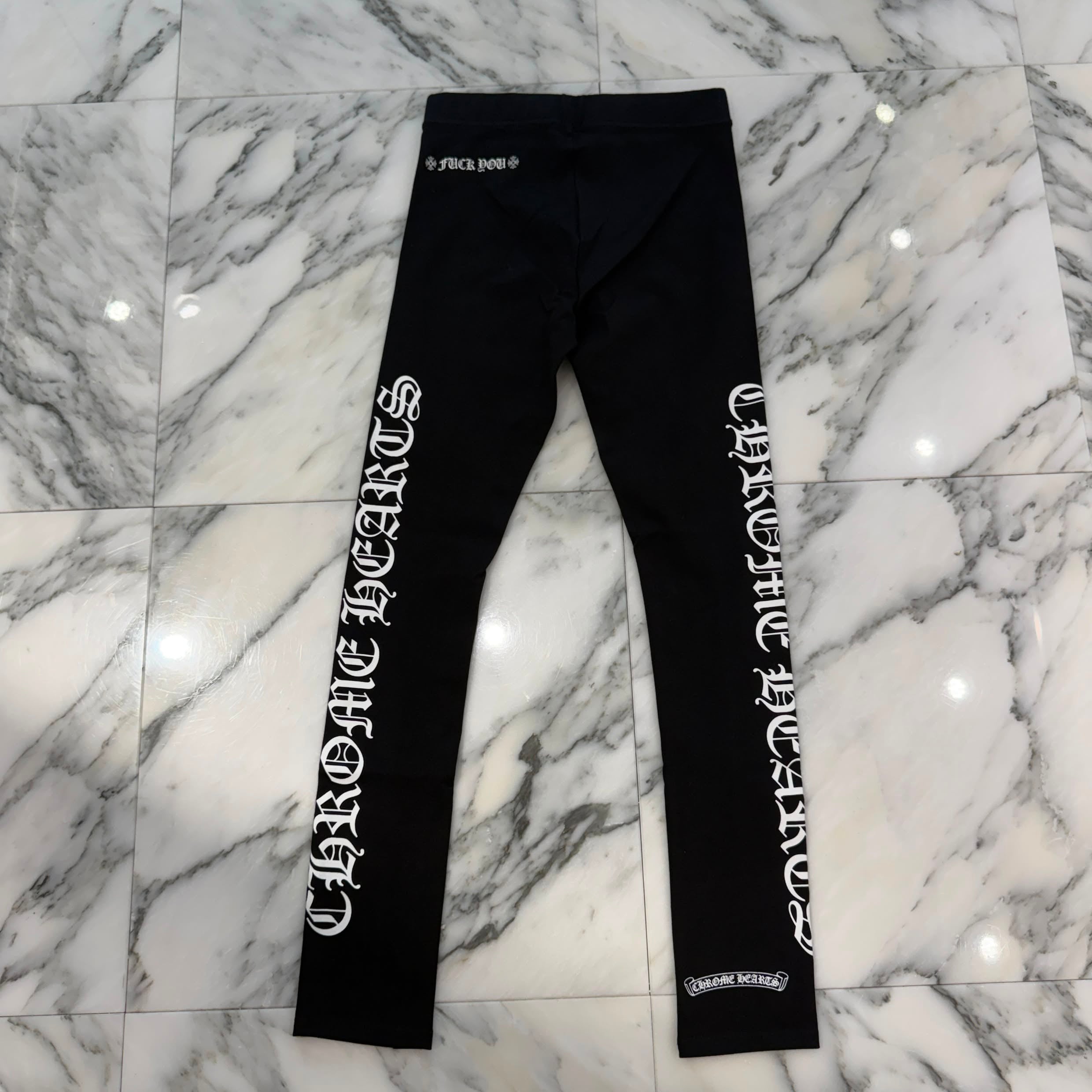CHROME HEARTS Scroll Side Logo Sweat Leggings Size XS クロムハーツ スクロール サイドロゴ レギンス サイズXS