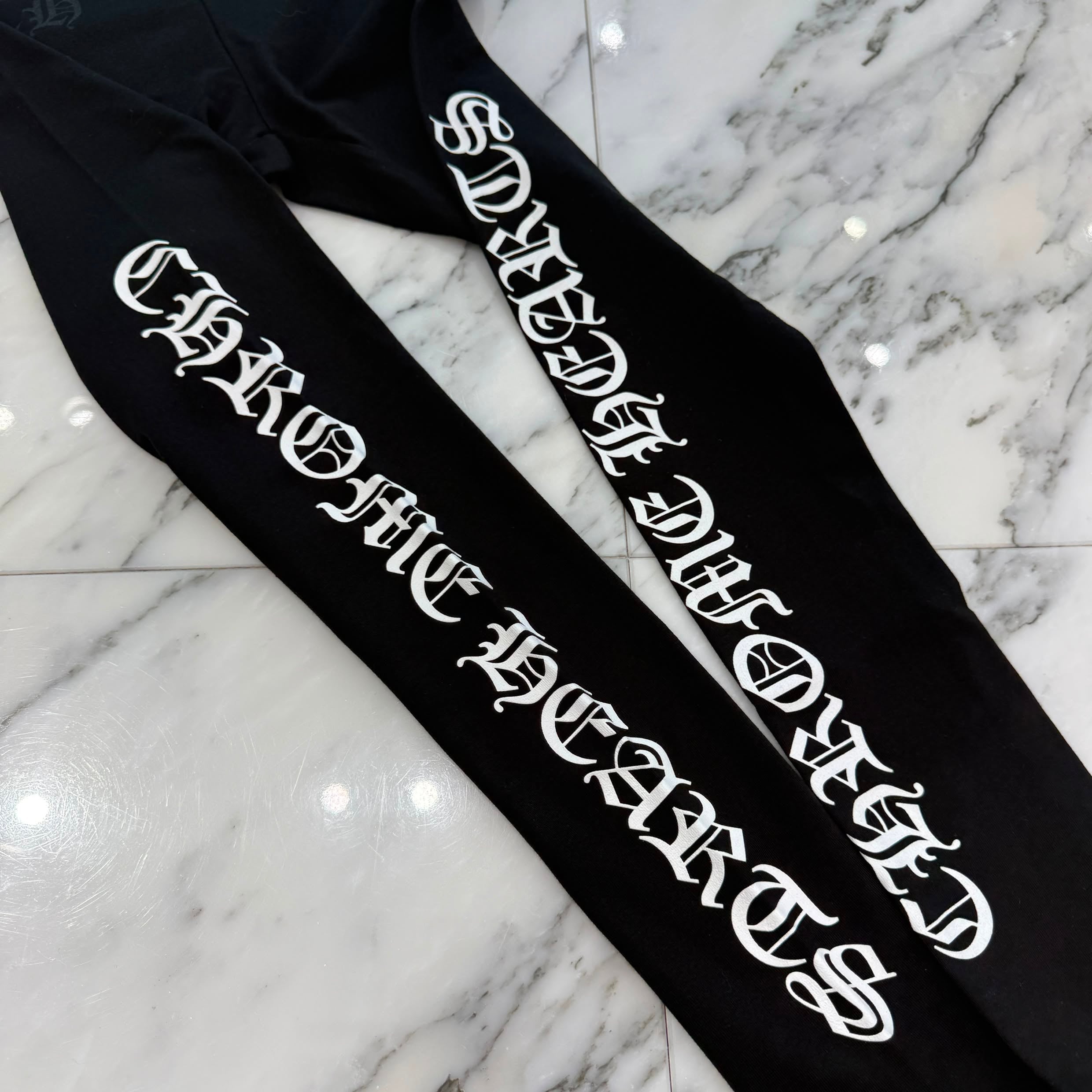 CHROME HEARTS Scroll Side Logo Sweat Leggings Size XS クロムハーツ スクロール サイドロゴ レギンス サイズXS