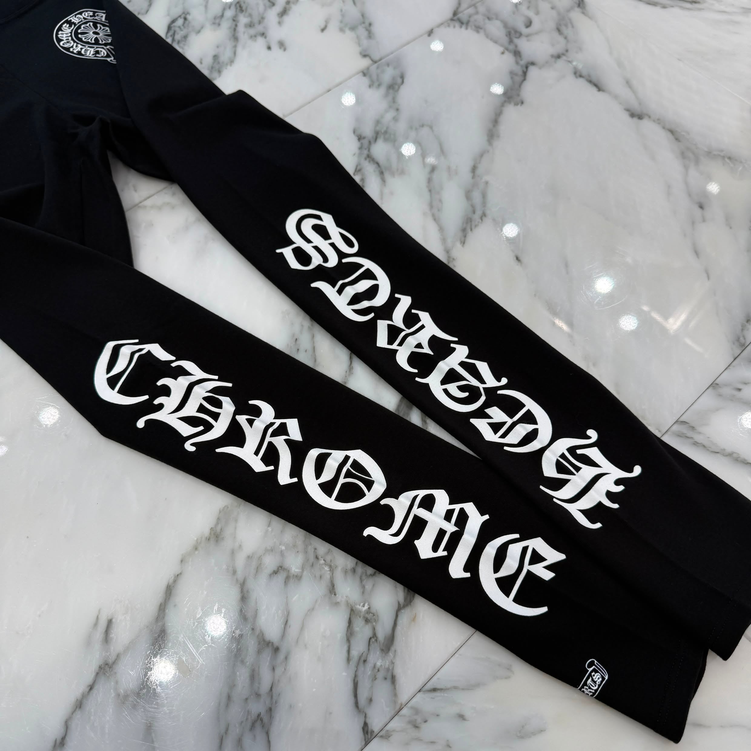 CHROME HEARTS Horseshoe Side Logo Sweat Leggings Size XS クロムハーツ ホースシュー サイドロゴ レギンス サイズXS