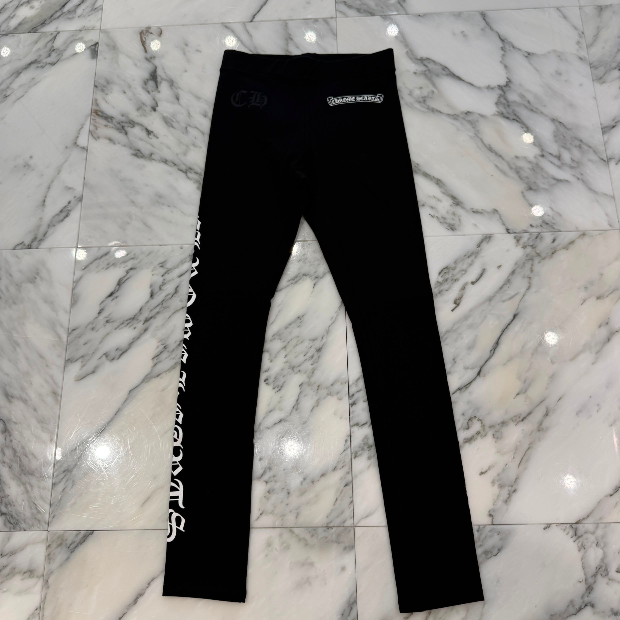 CHROME HEARTS Scroll Side Logo Sweat Leggings Size XS クロムハーツ スクロール サイドロゴ レギンス サイズXS