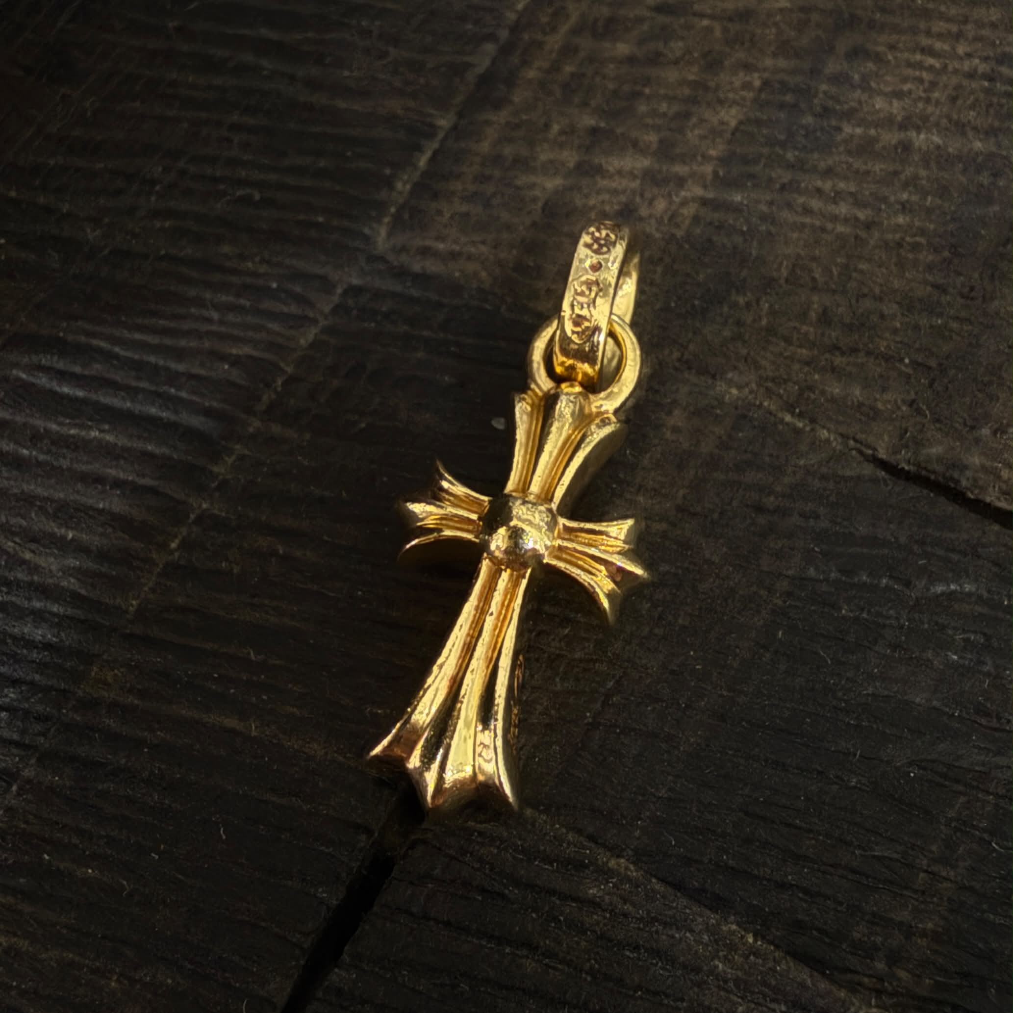 CHROME HEARTS 22K CH Cross Baby Fat Charm クロムハーツ 22K CHクロス ベビーファット チャーム
